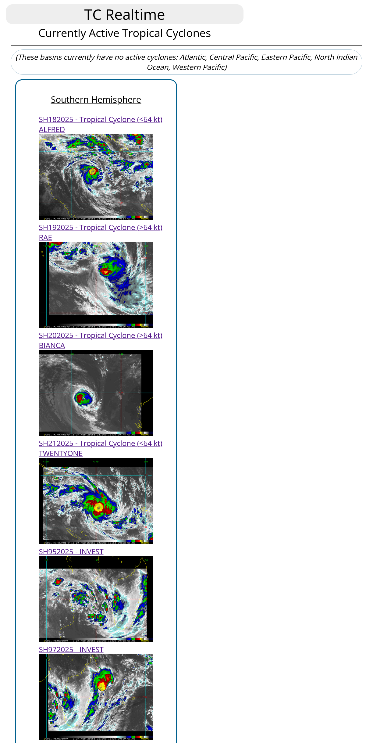 Extremely busy Southern Hemisphere// 19P(RAE) and 20S(BIANCA) CAT 2 US//2421utc  Extremely busy Southern Hemisphere// 19P(RAE) and 20S(BIANCA) CAT 2 US//2421utc
