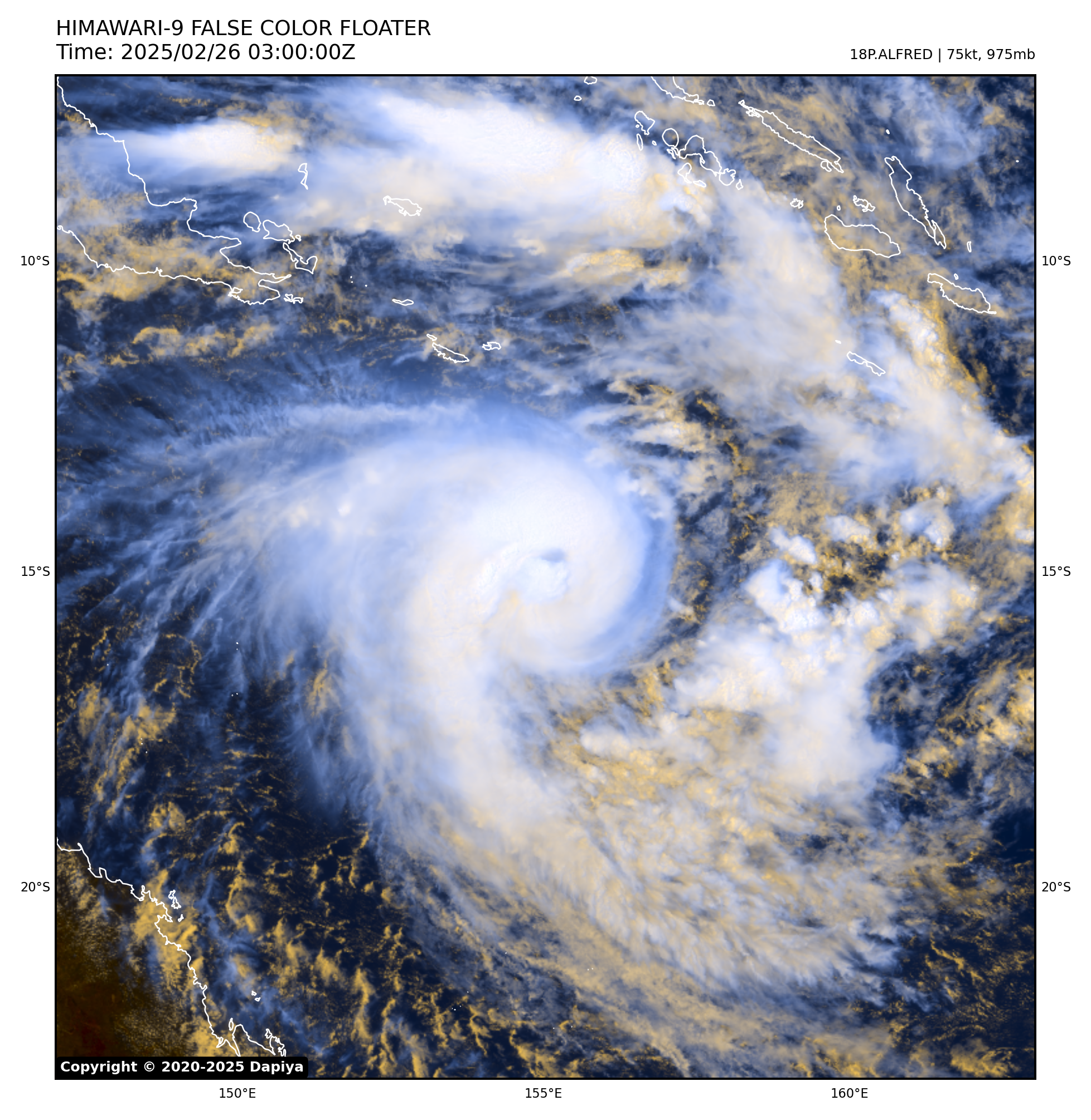 TC 22S(GARANCE) Rapid Intensification likely within 36h bearing down on REUNION island// TC 18P(ALFRED) at CAT 1 US//2603utc TC 22S(GARANCE) Rapid Intensification likely within 36h bearing down on REUNION island// TC 18P(ALFRED) at CAT 1 US//2603utc