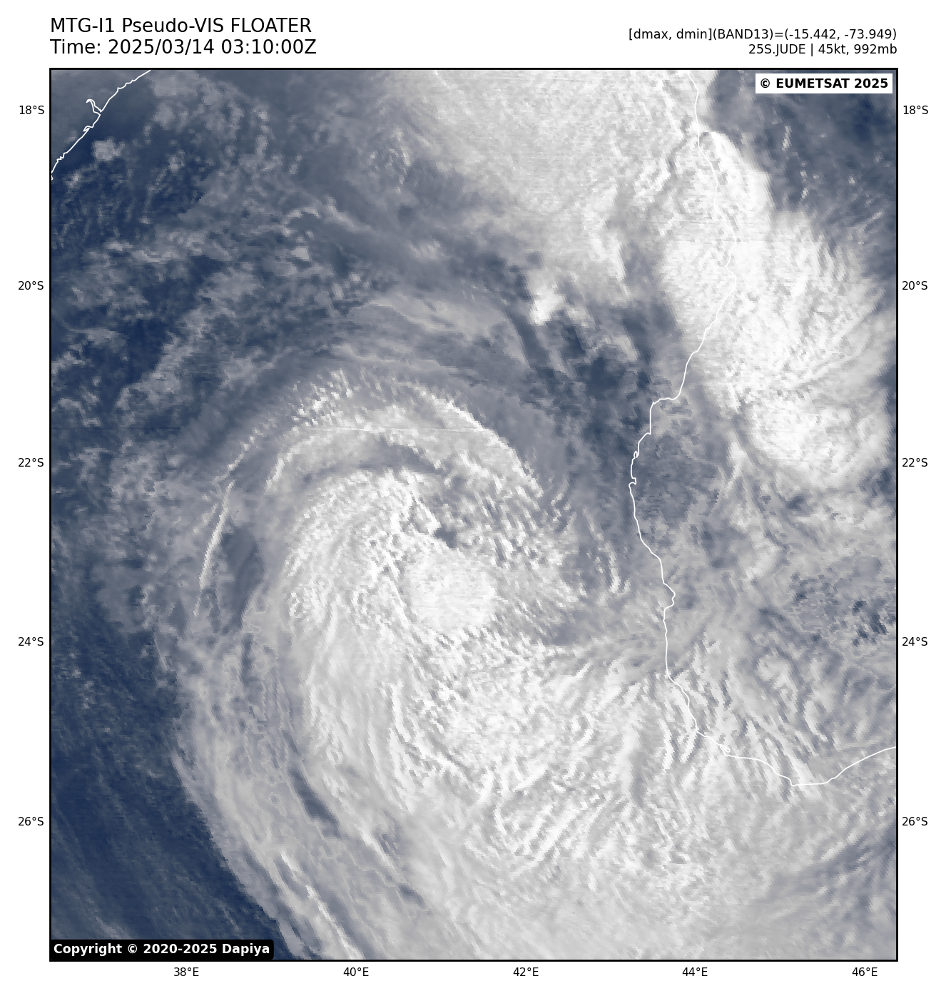 TC 25S(JUDE) intensifying forecast landfall near Toliara/MADAGASCAR within 24h// TC 24S(IVONE) unravelling// 3 Week Tropical Cyclone Formation Probability//1400utc  TC 25S(JUDE) intensifying forecast landfall near Toliara/MADAGASCAR within 24h// TC 24S(IVONE) unravelling// 3 Week Tropical Cyclone Formation Probability//1400utc