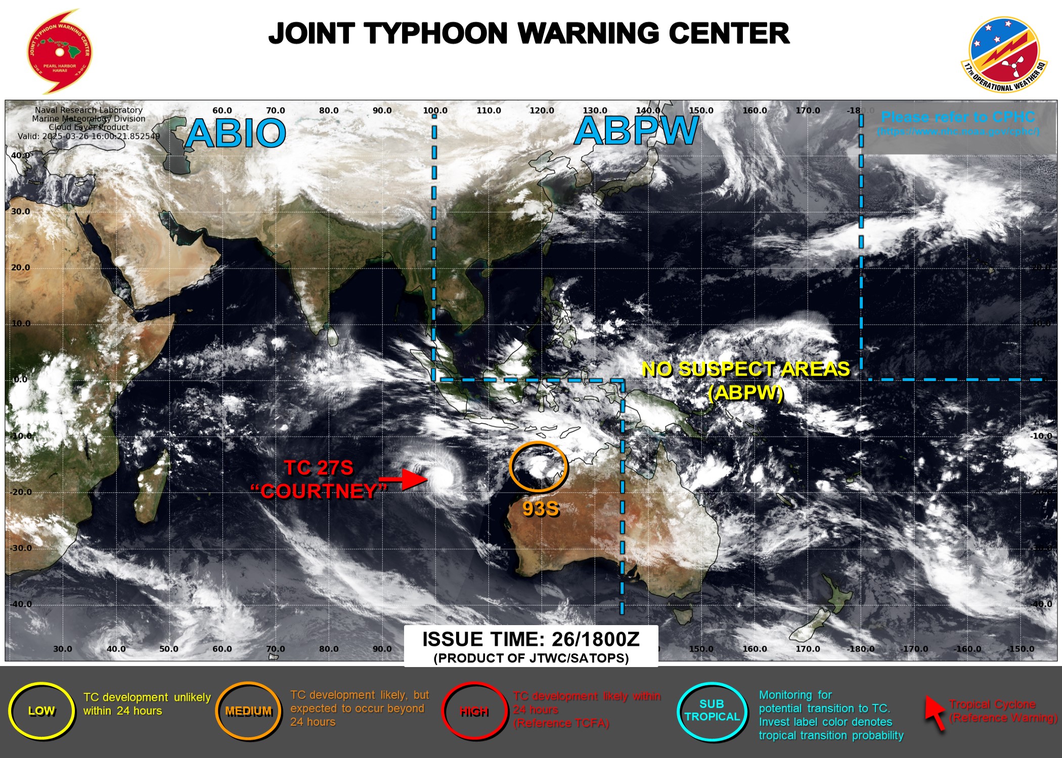 JTWC IS ISSUING 12 HOURLY WARNINGS AND 3 HOURLY SATELLITE BULLETINS ON TC 27S.