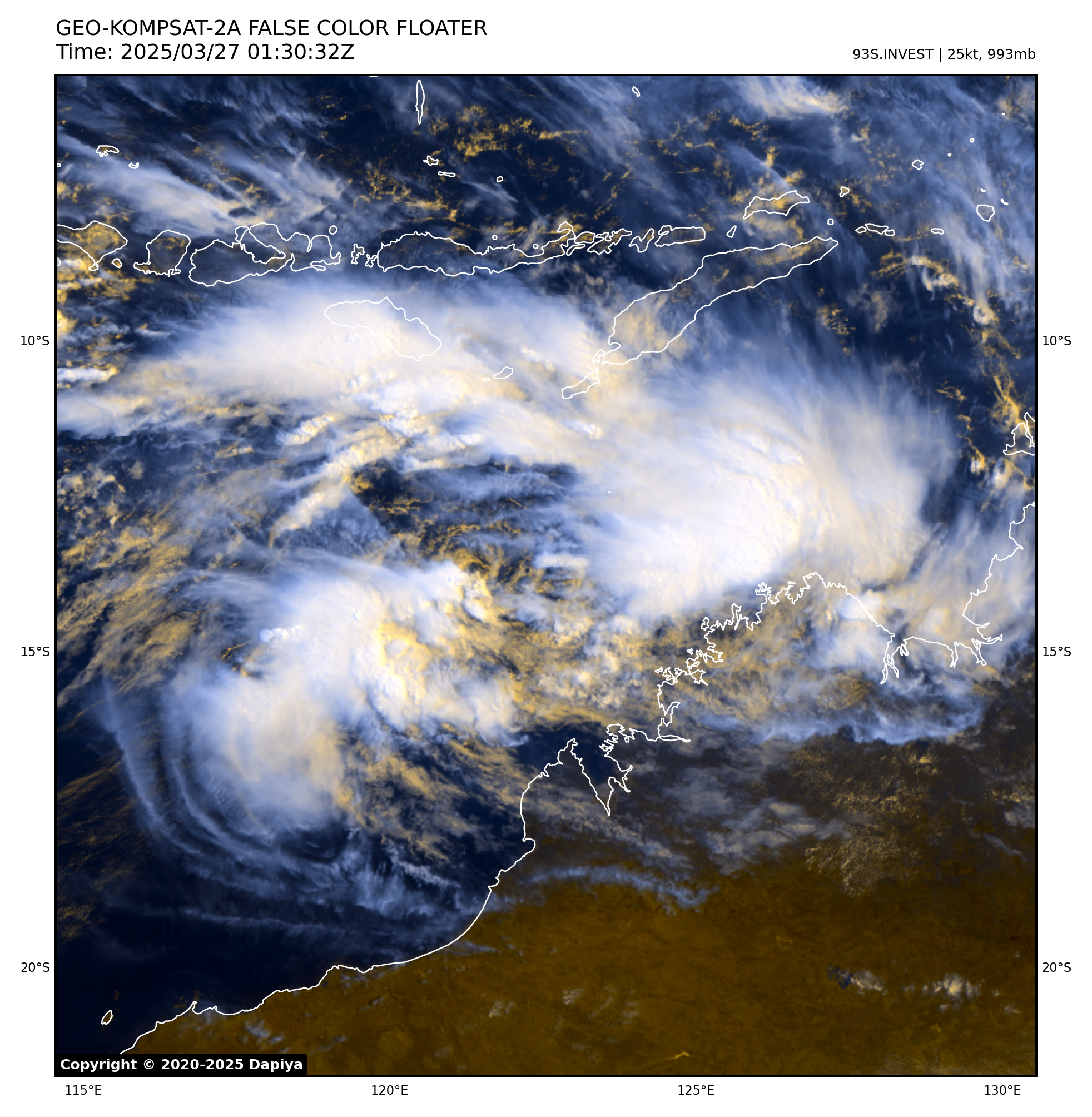 TC 27S(COURTNEY) Category 1 US intensifying// INVEST 93S// INVEST 96W//3 Week Tropical Cyclone Formation Probability//2700utc 