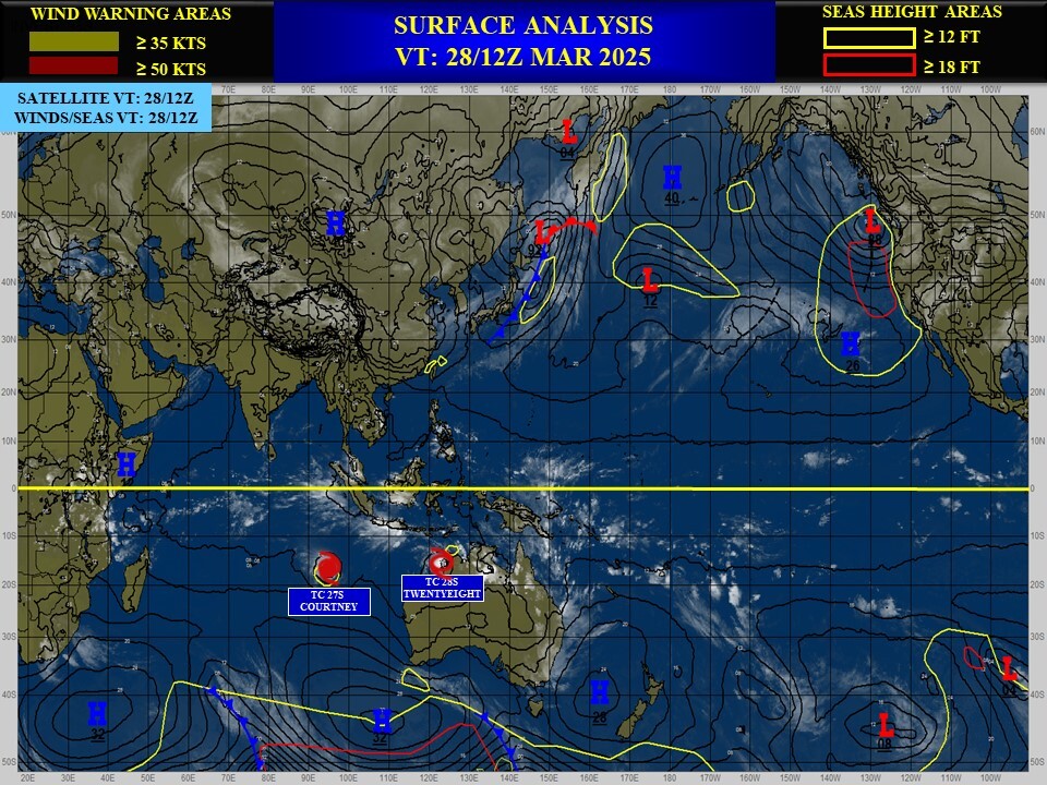 TC 27S(COURTNEY) powerful CAT 4 US // TC 28S(DIANNE) made landfall//2803utc