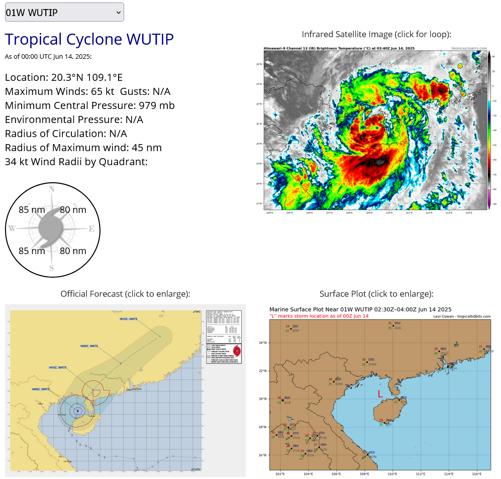 01W(WUTIP) 1st Typhoon of the 2025 Western North Pacific season