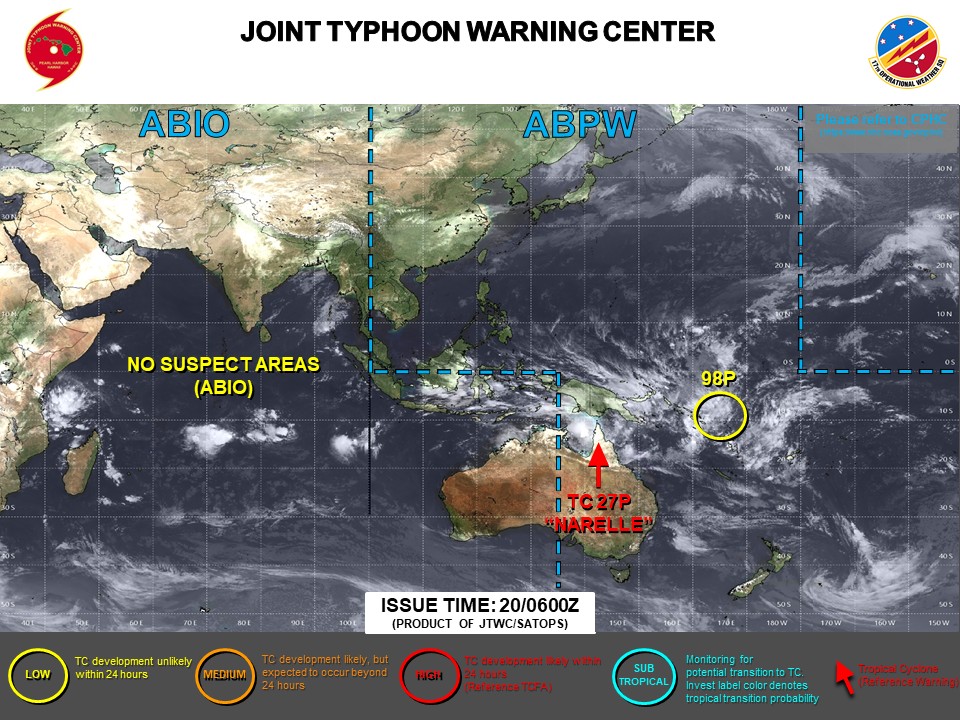 Mighty TC 27P NARELLE made first landfall but far from being dead