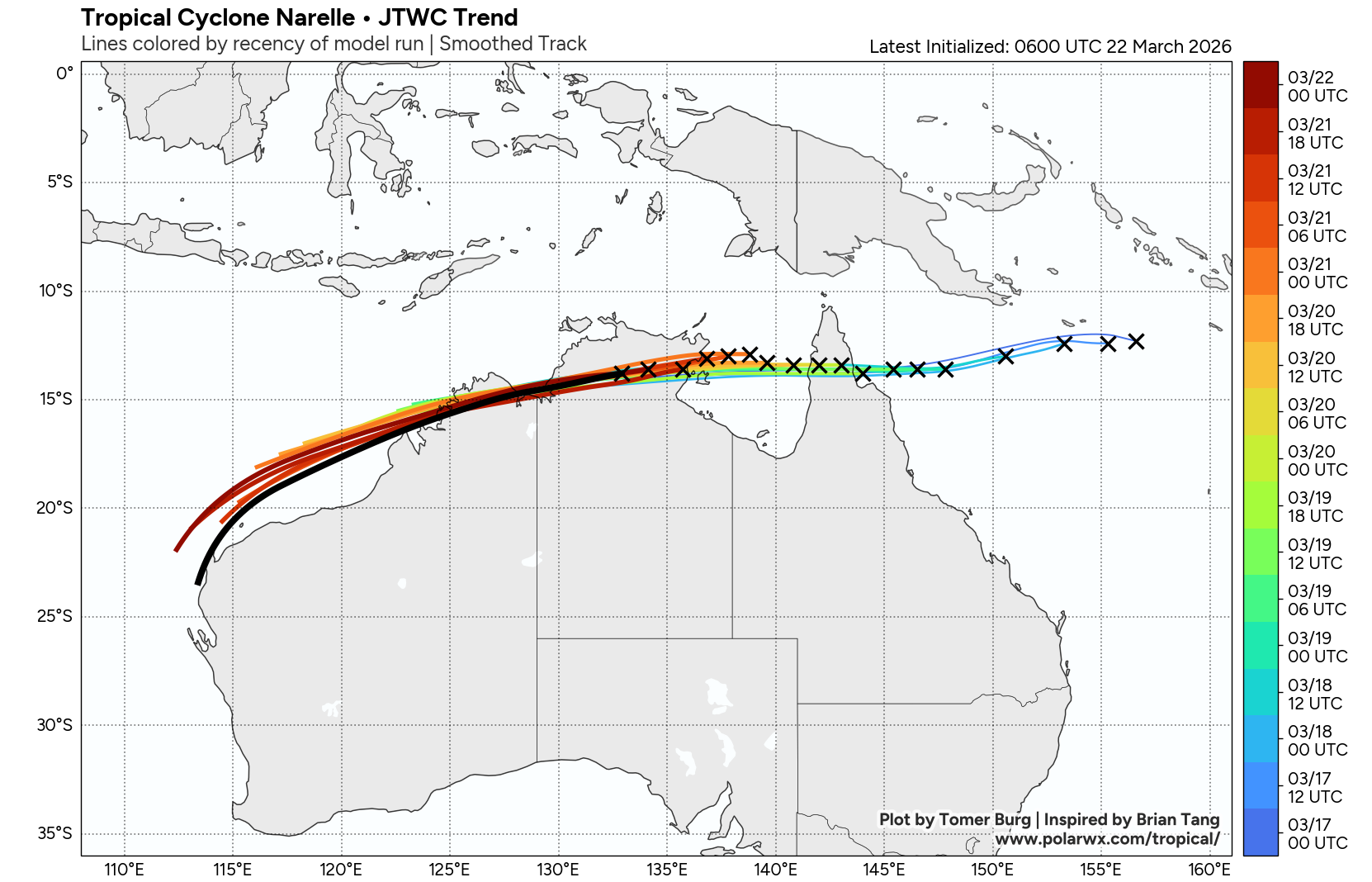 TC 27P NARELLE forecast to be over 100 kt by 120 h/ 98P/98W 