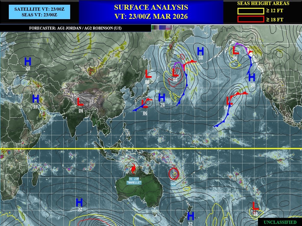 TC 27P NARELLE will (re)intensify markedly over the very warm Indian Ocean/TC 28P/98W