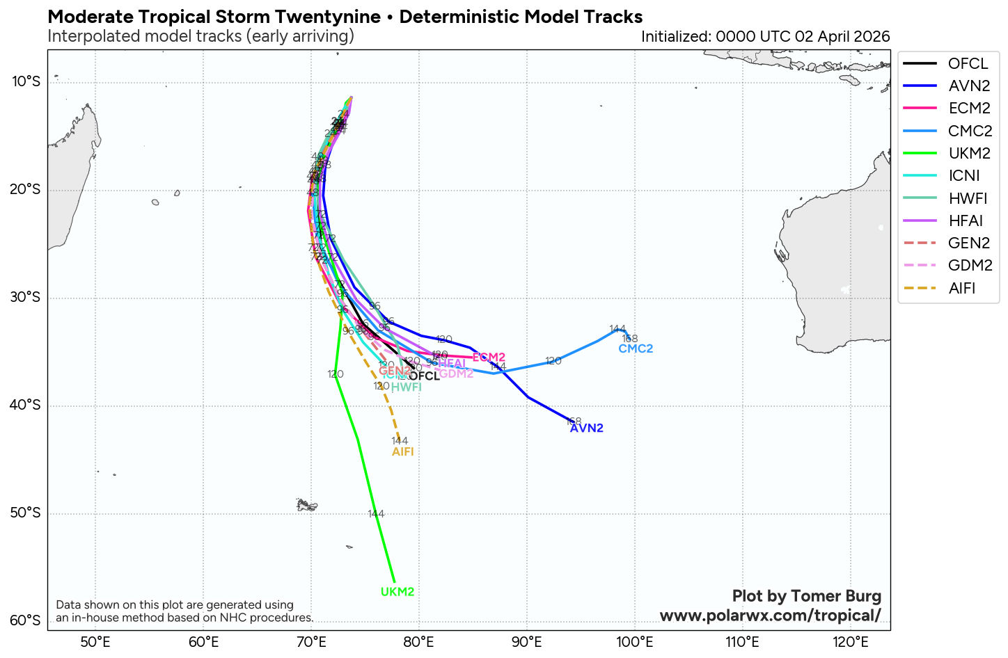 TC 29S forecast to reach Typhoon Intensity within 36h/Invest 90P under watch//040226 03UTC