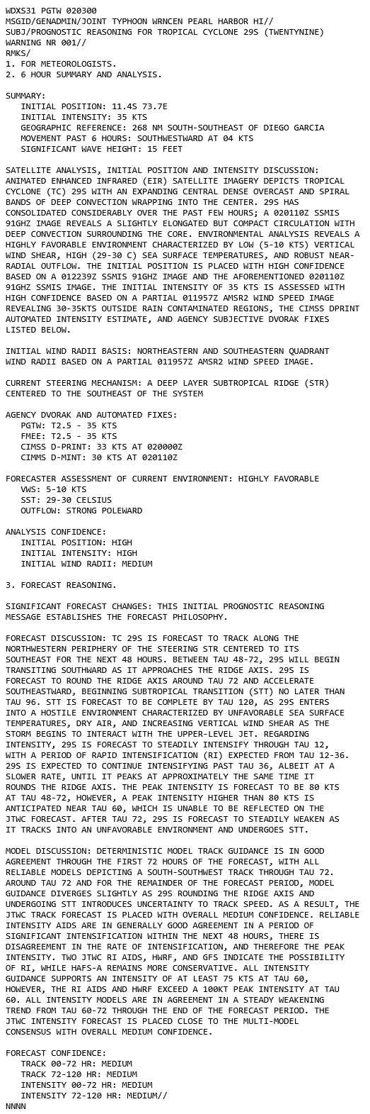 TC 29S forecast to reach Typhoon Intensity within 36h/Invest 90P under watch//040226 03UTC