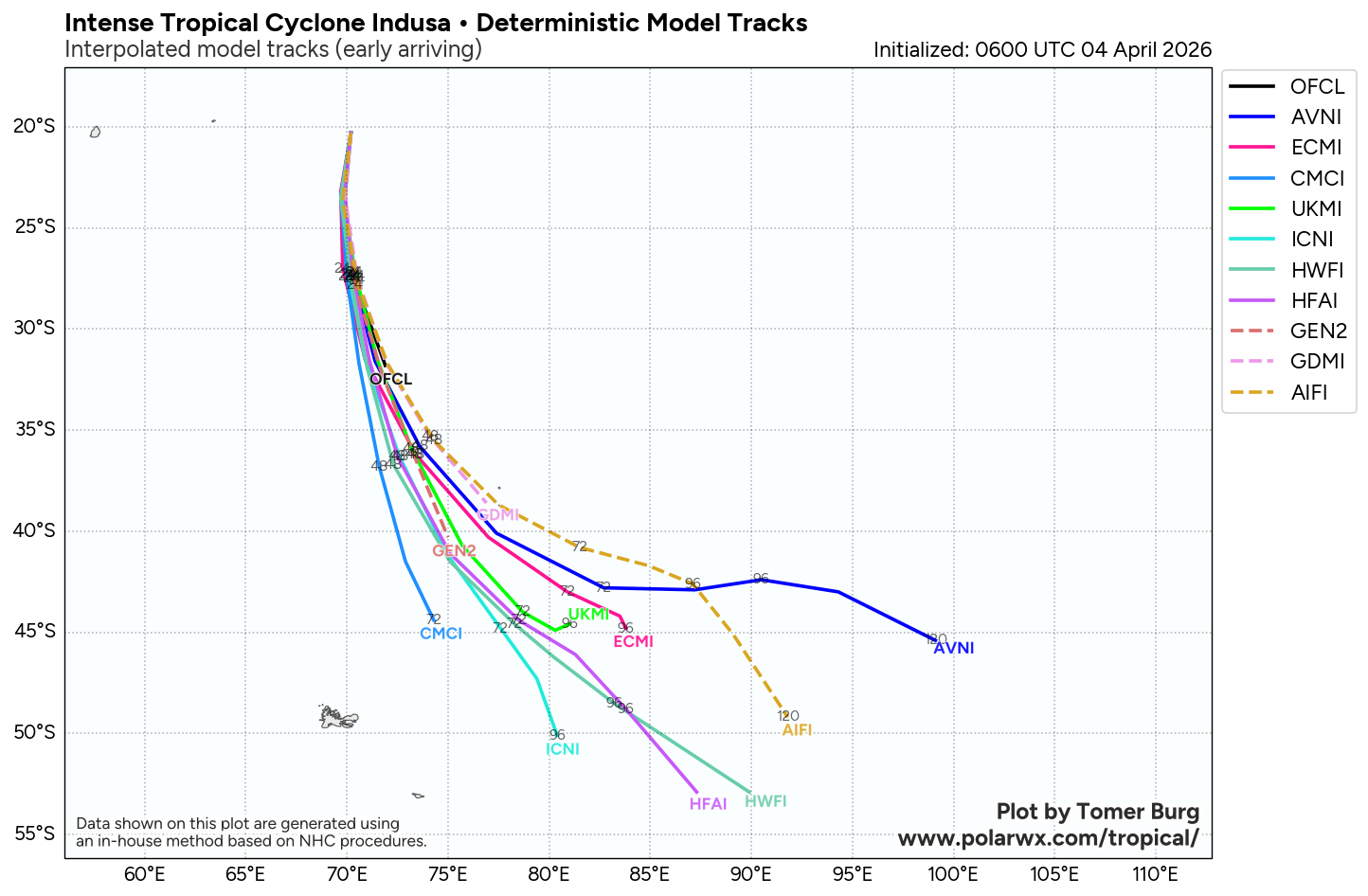 TC 29S (INDUSA) peaks at CAT 2 US//TC 30P very slow moving and intensifying/INVEST 91P medium