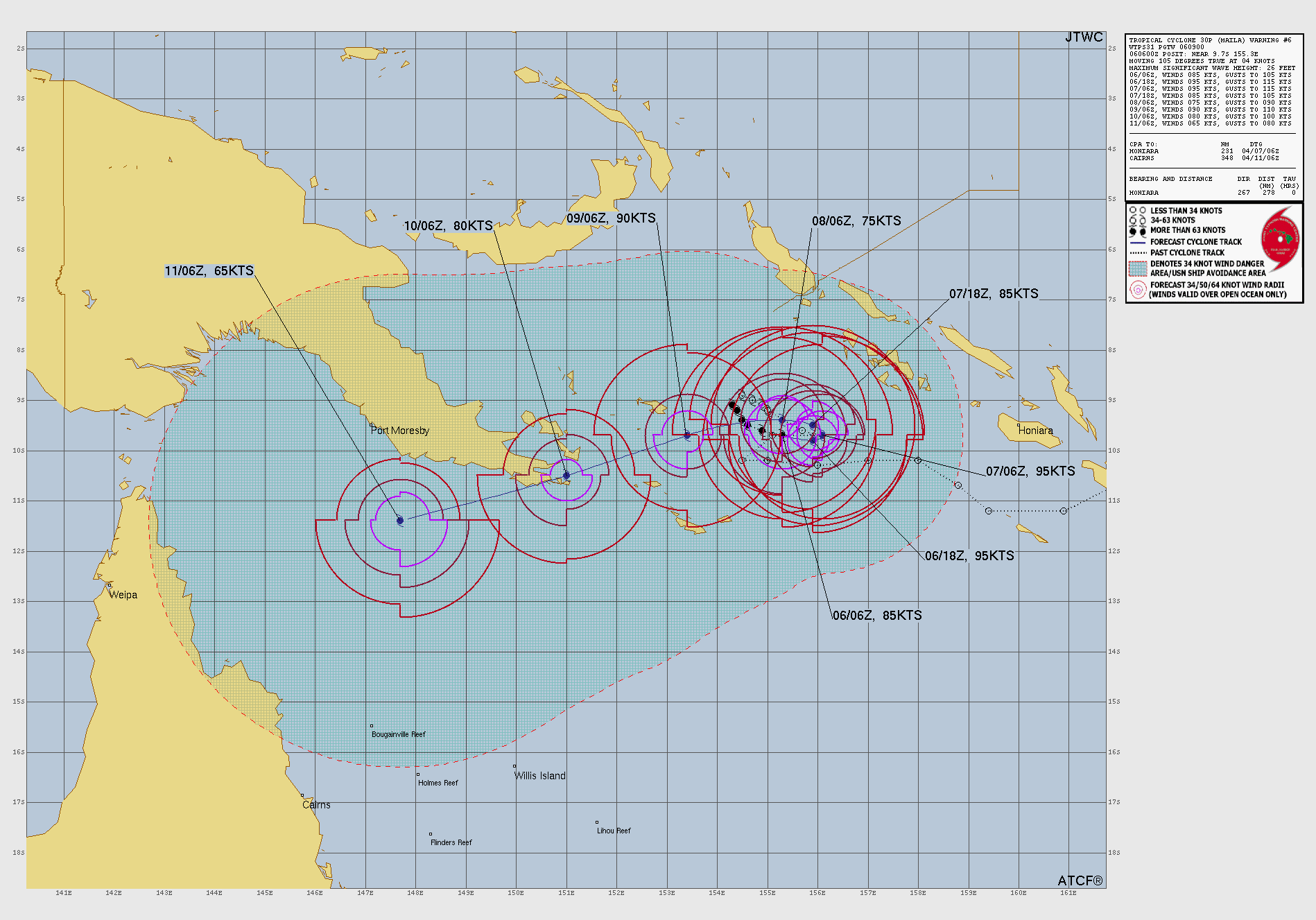 SOUTH PACIFIC: TC 30P(MAILA) and TC 31P(VAIANU) both forecast to reach CAT 3 US within 12 hours//061500Z