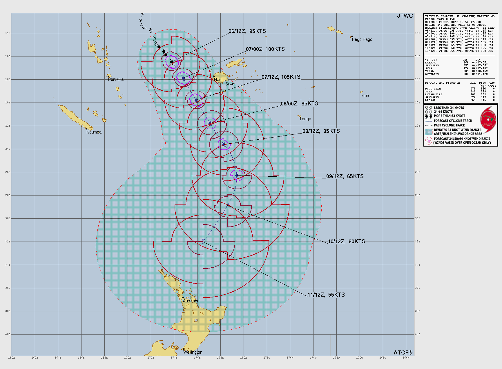 SOUTH PACIFIC: TC 30P(MAILA) and TC 31P(VAIANU) both forecast to reach CAT 3 US within 12 hours//061500Z