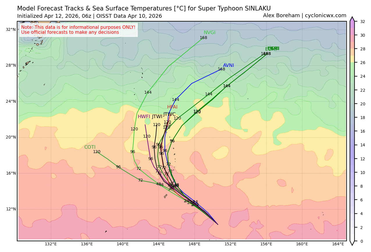 WESTERN PACIFIC: Super Typhoon 04W(SINLAKU) to reach CAT 5 US within 12/18 hours, forecast to track dangerously close to the MARIANA islands by 36/48h/SOUTH PACIFIC: Remnants of TD 30P(MAILA/Subtropical 31P(VAIANU) tracked over NZ//120900 UTC