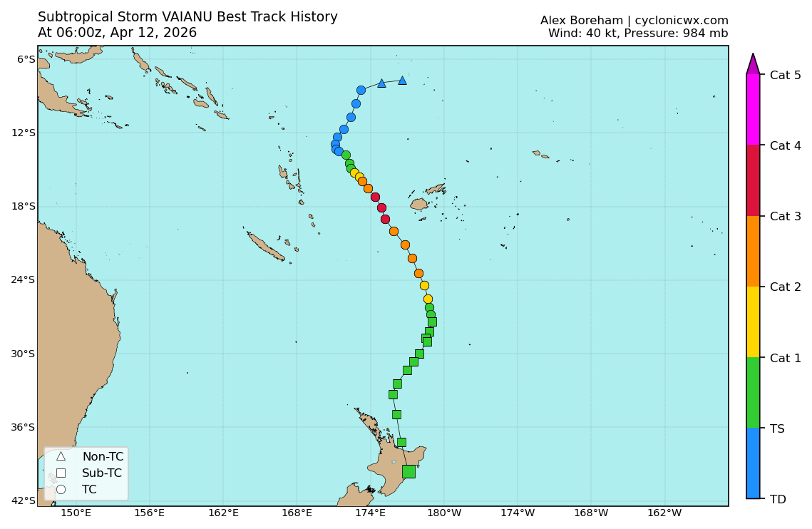 WESTERN PACIFIC: Super Typhoon 04W(SINLAKU) to reach CAT 5 US within 12/18 hours, forecast to track dangerously close to the MARIANA islands by 36/48h/SOUTH PACIFIC: Remnants of TD 30P(MAILA/Subtropical 31P(VAIANU) tracked over NZ//120900 UTC