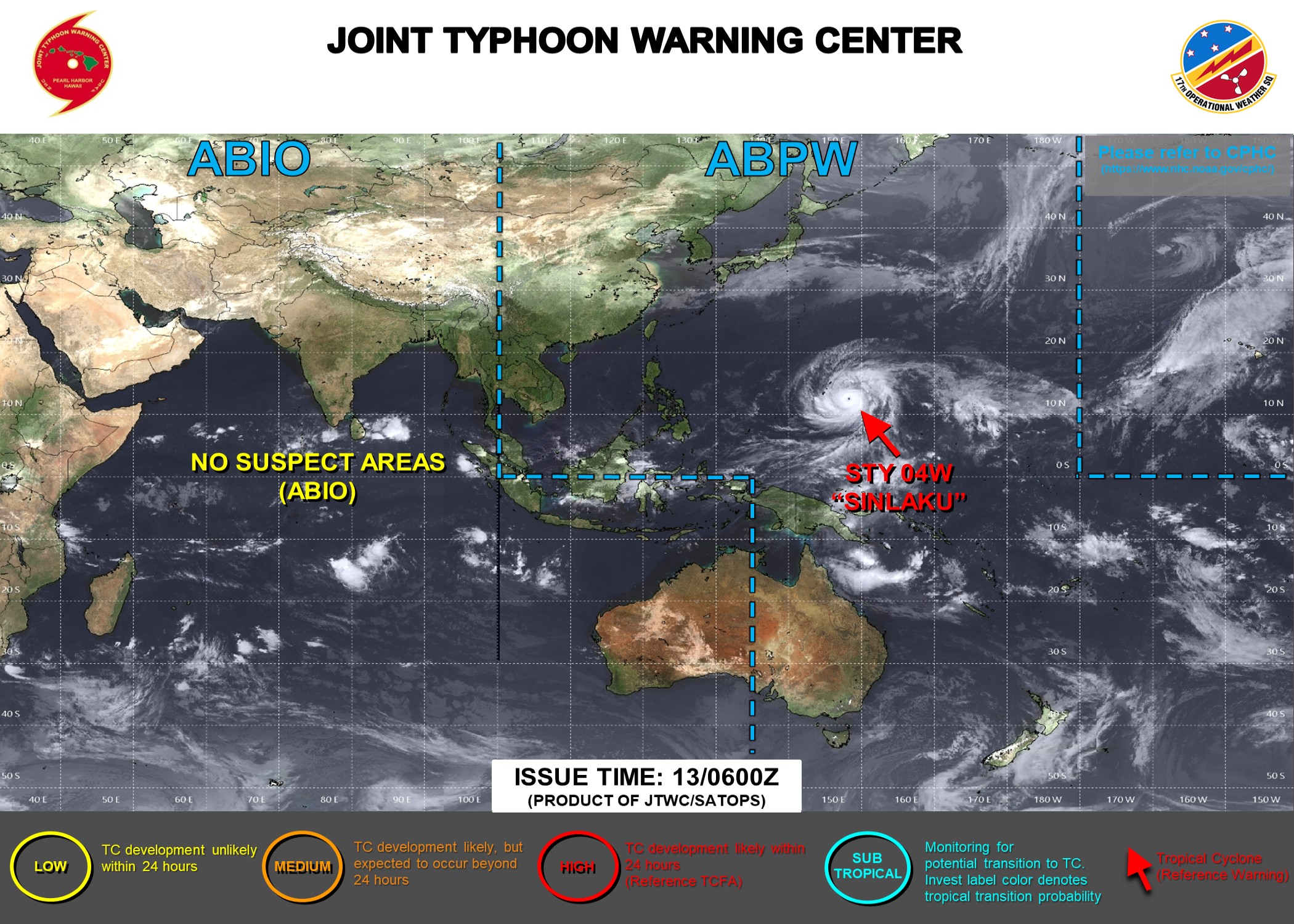 WESTERN PACIFIC: Super Typhoon 04W(SINLAKU) CAT 5 US peaked at 160kt,forecast to hit directly TINIAN and SAIPAN islands in 24h at Super Typhoon Intensity//130900 UTC 