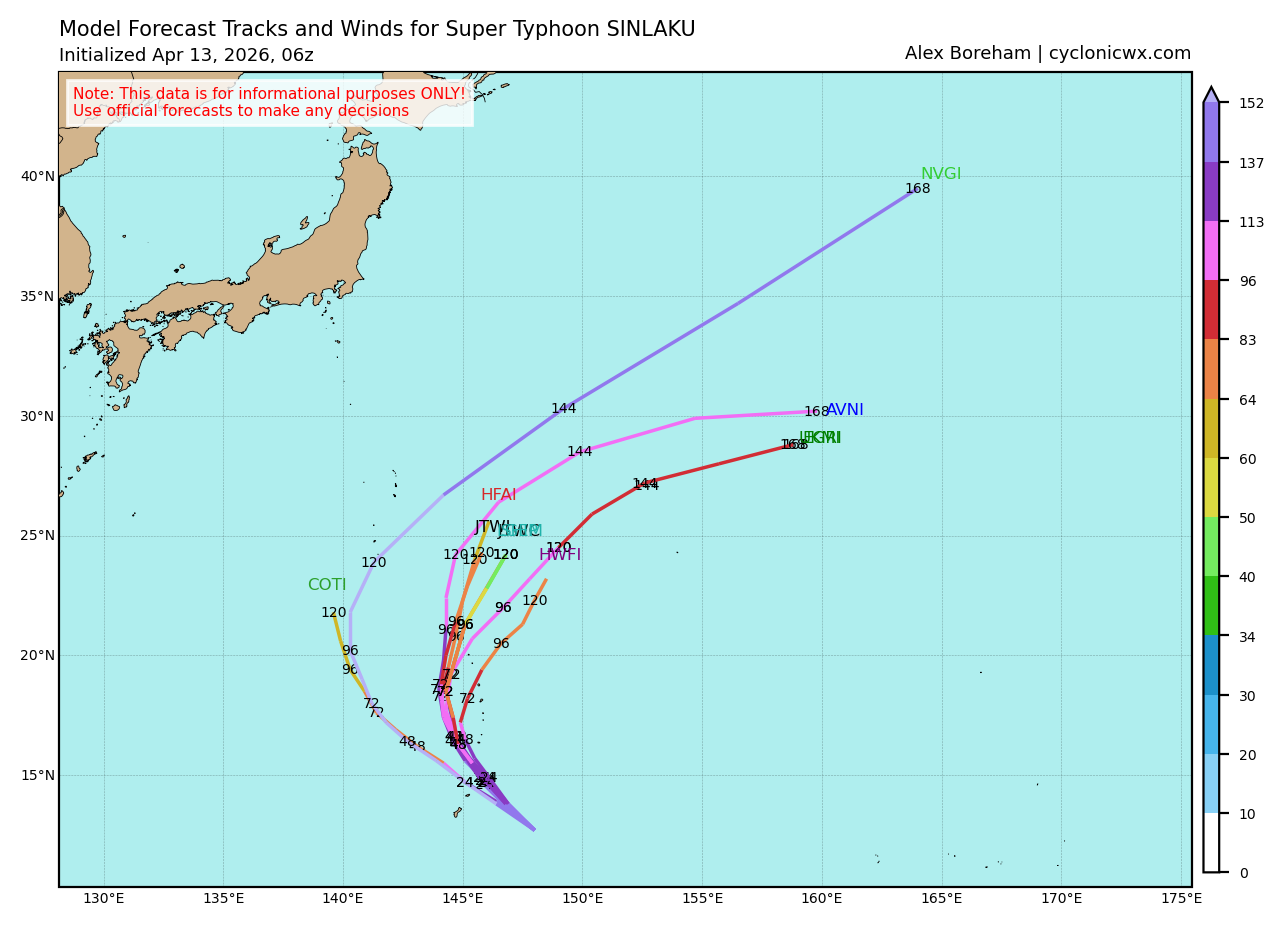 WESTERN PACIFIC: Super Typhoon 04W(SINLAKU) CAT 5 US peaked at 160kt,forecast to hit directly TINIAN and SAIPAN islands in 24h at Super Typhoon Intensity//130900 UTC 