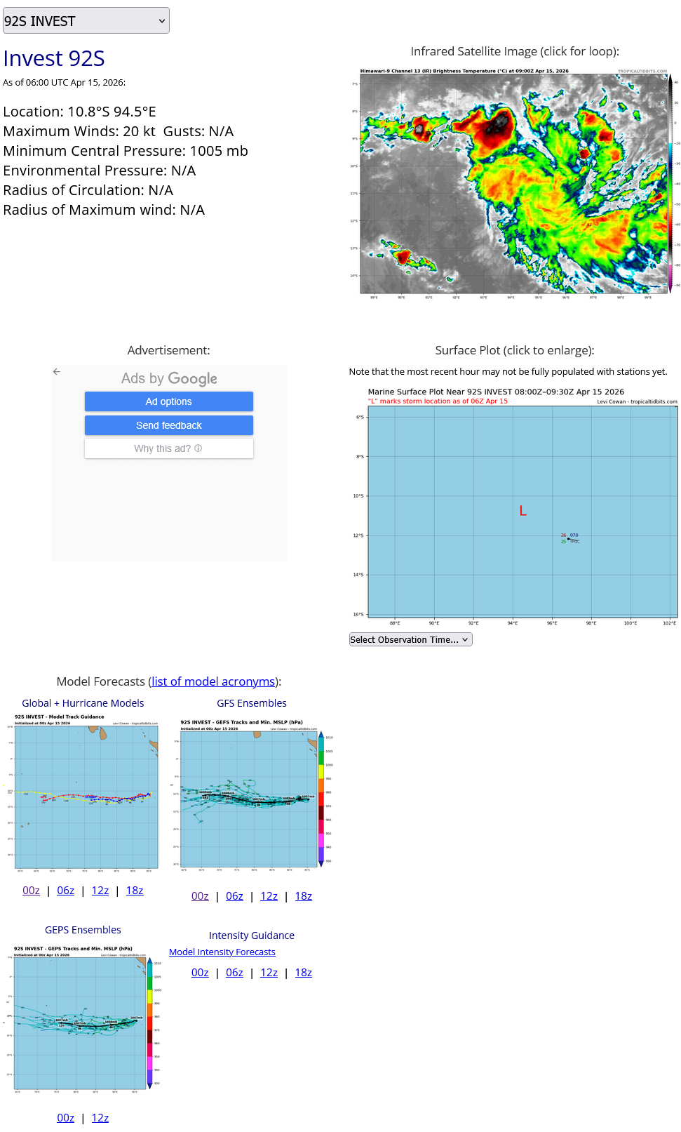 WESTERN PACIFIC: Typhoon 04W(SINLAKU) large and still powerful CAT 3 US,  slow mover lead to a prolonged period period of destructive winds over the MARIANAS/ SOUTH INDIAN: Invest 92S//150900 UTC  