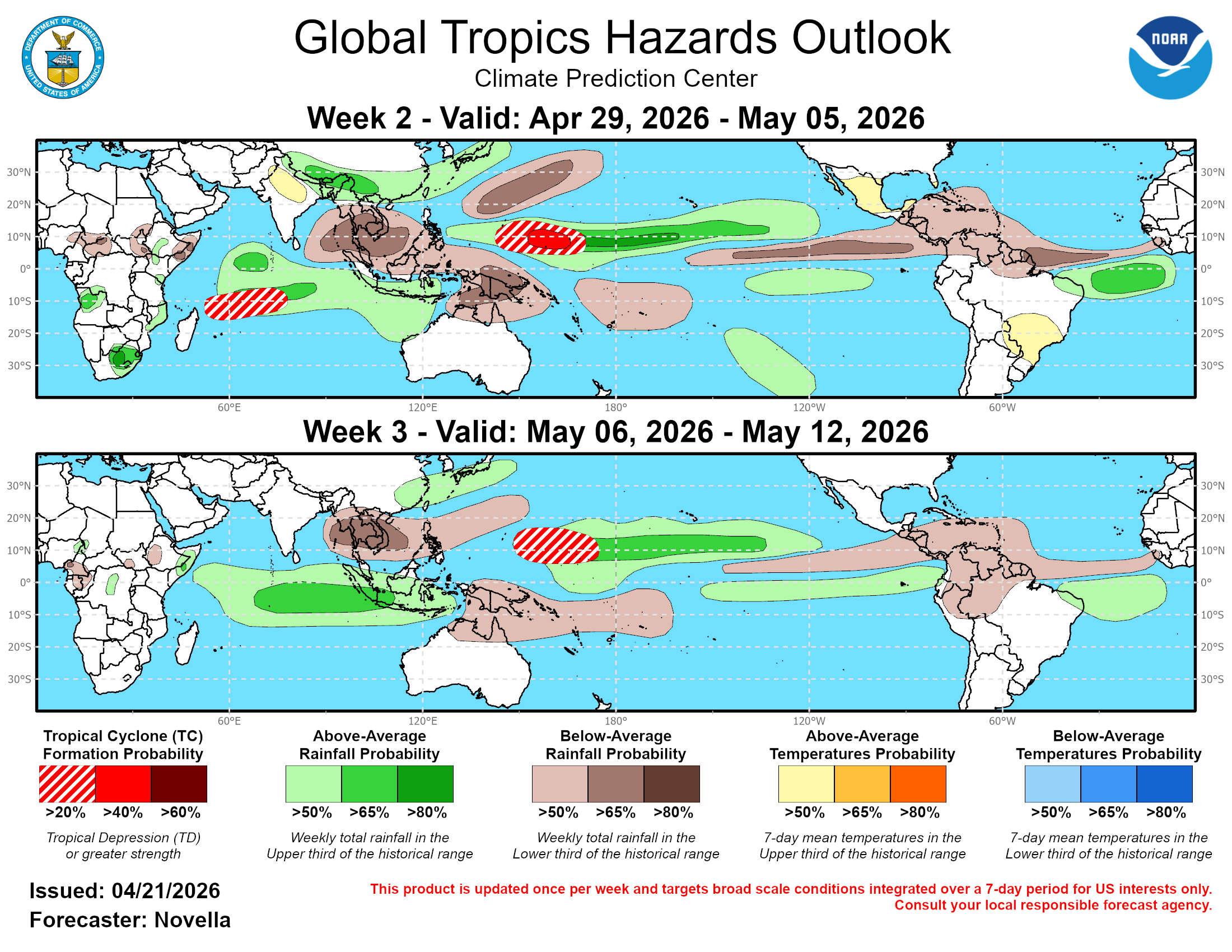 3 Week Tropical Cyclone Formation Probability//04/22/26