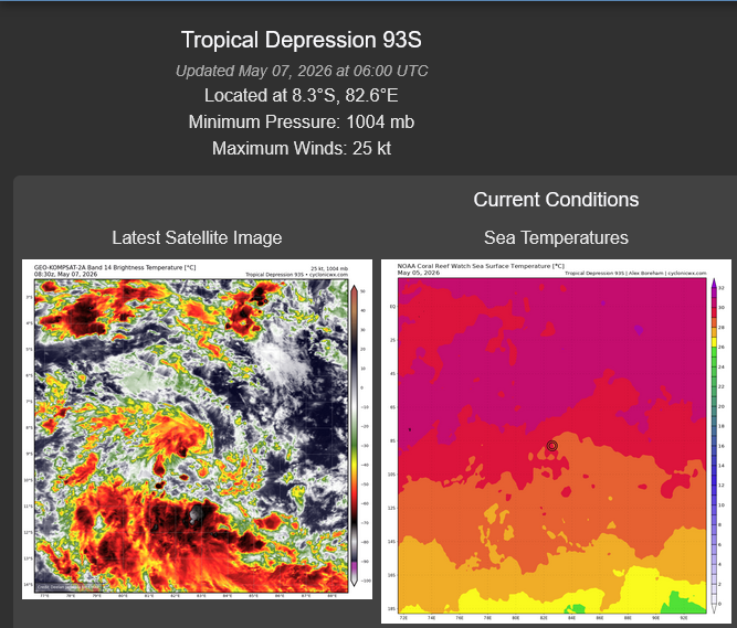 WESTERN PACIFIC: TS 05W(HAGUPIT) Environmental conditions forecast to stymie significant intensification/SOUTH INDIAN: INVEST 93S //070930 UTC