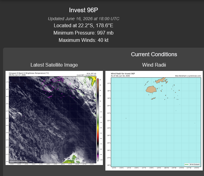 WESTERN PACIFIC: Invest 92W/ SOUTH PACIFIC: Invest 96P/3 Week Tropical Cyclone Formation Probability//17@1030 UTC 