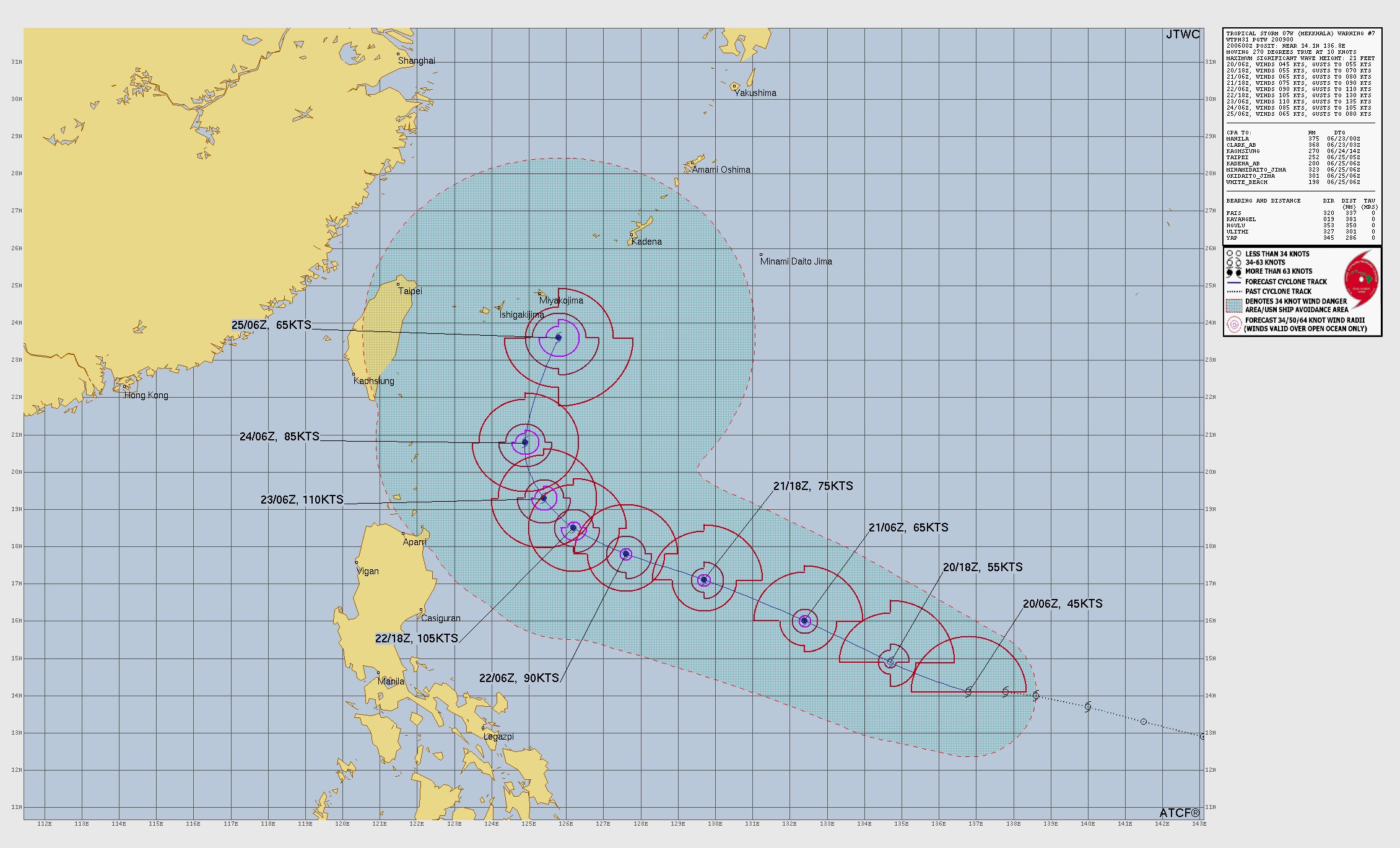 WESTERN PACIFIC: TS 07W(MEKKHALA) forecast to reach Typhoon Intensity by 24h, forecast to peak at CAT 3 US in 72h//20@1000 UTC 