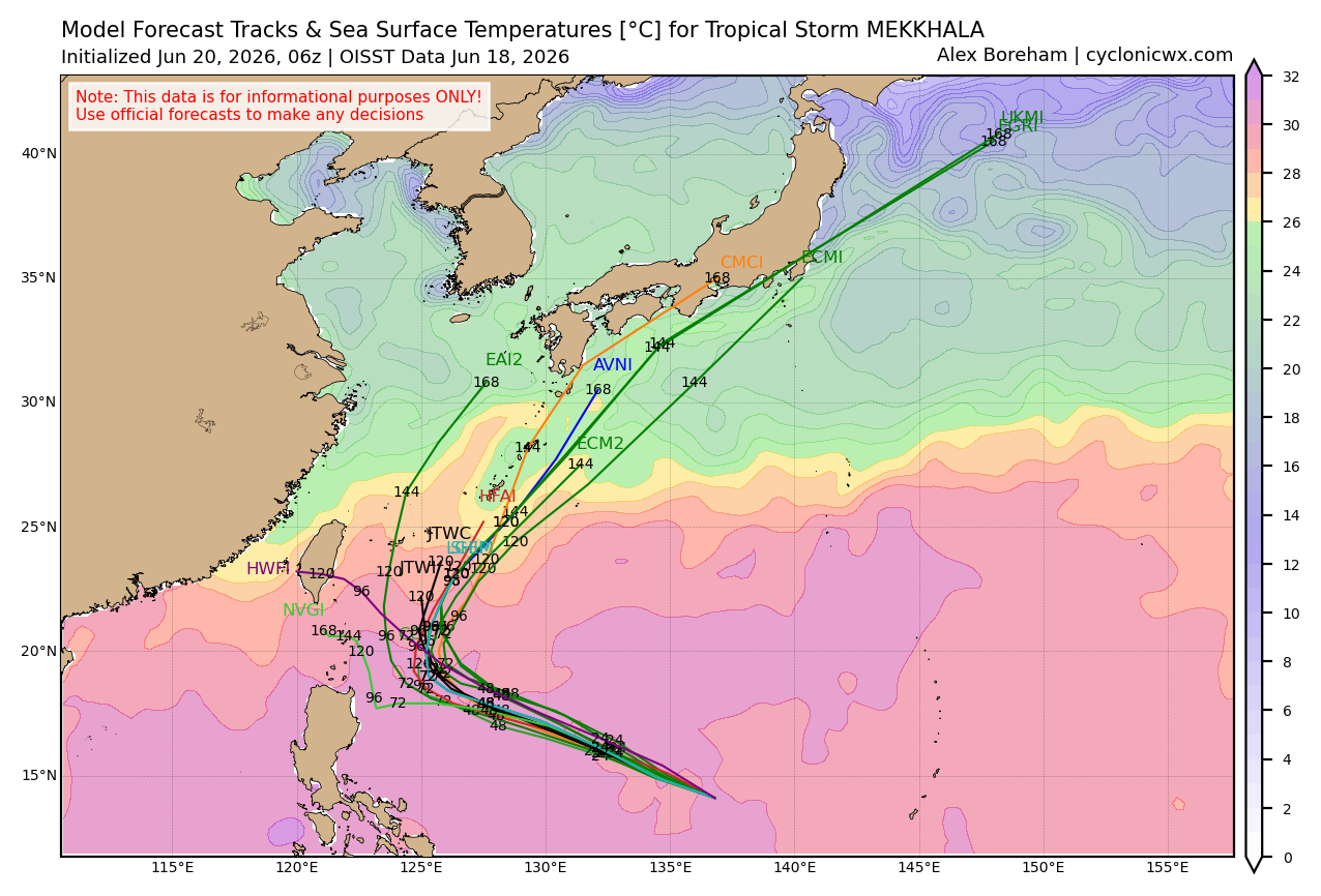 WESTERN PACIFIC: TS 07W(MEKKHALA) forecast to reach Typhoon Intensity by 24h, forecast to peak at CAT 3 US in 72h//20@1000 UTC 