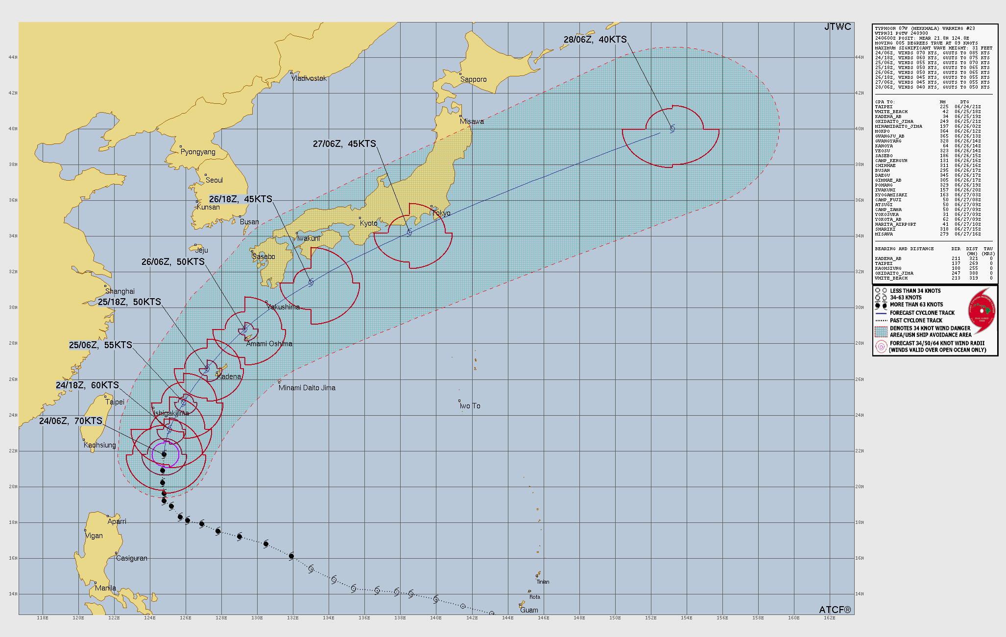 WESTERN PACIFIC:TY 07W(MEKKHALA) approaching OKINAWA while weakening/08W(HIGOS) to merge with 07W in approx 60h/Invest 95W//24@1030 UTC 