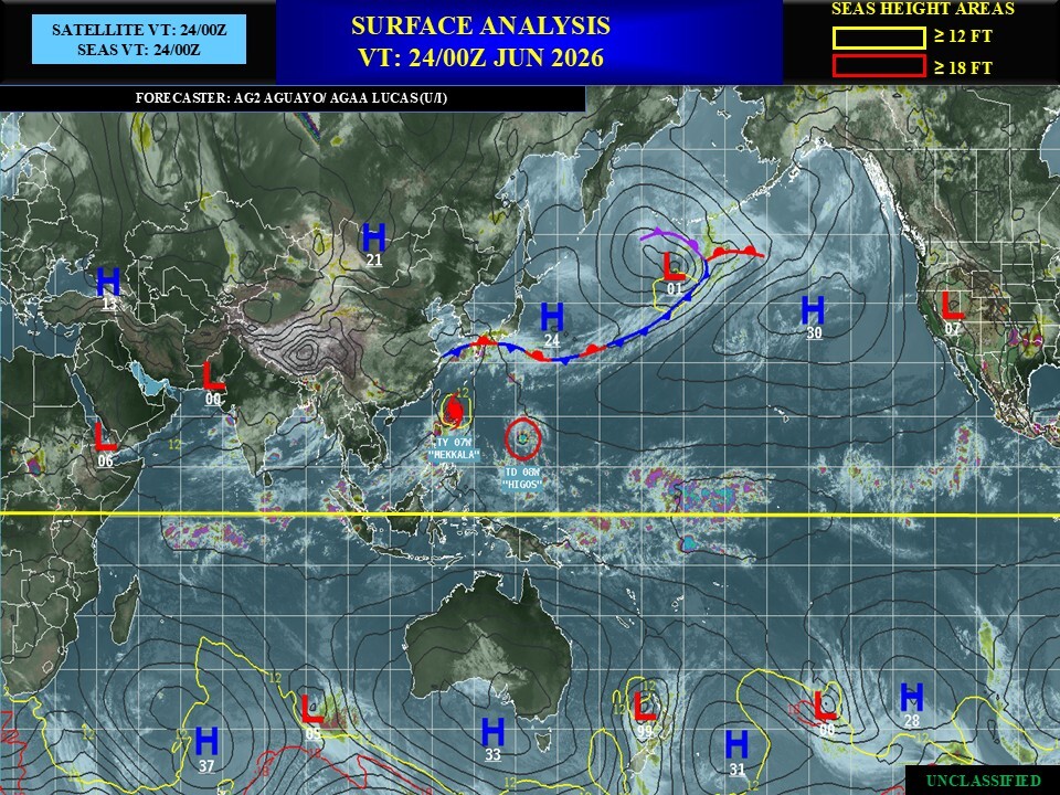 WESTERN PACIFIC:TY 07W(MEKKHALA) approaching OKINAWA while weakening/08W(HIGOS) to merge with 07W in approx 60h/Invest 95W//24@1030 UTC 
