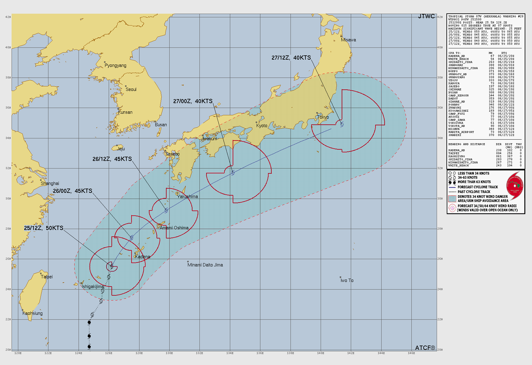 WESTERN PACIFIC:TS 07W(MEKKHALA) CPA to OKINAWA imminent with ETT completed by 48h/ TS 08W(HIGOS) beginning ETT within 24h/Invest 95W//25@1800 UTC 