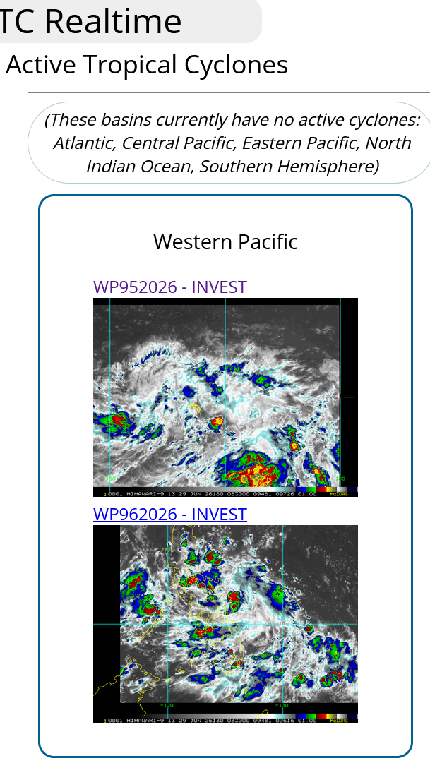 WESTERN PACIFIC: Invest 95W & Invest 96W//29@0900 UTC