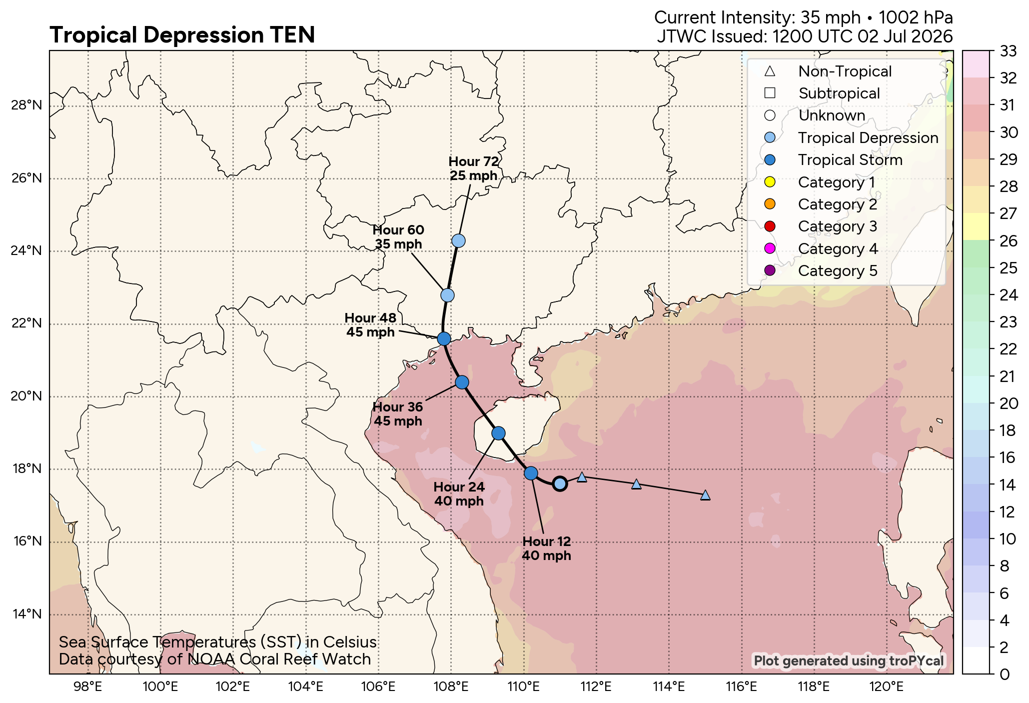 WESTERN PACIFIC: TS 09W(BAVI) RI expected next 48h to Super Typhoon Intensity/TD 10W//SOUTH PACIFIC:Invest 97P//EASTERN PACIFIC:TS 04E(DOUGLAS)//02@1800 UTC 