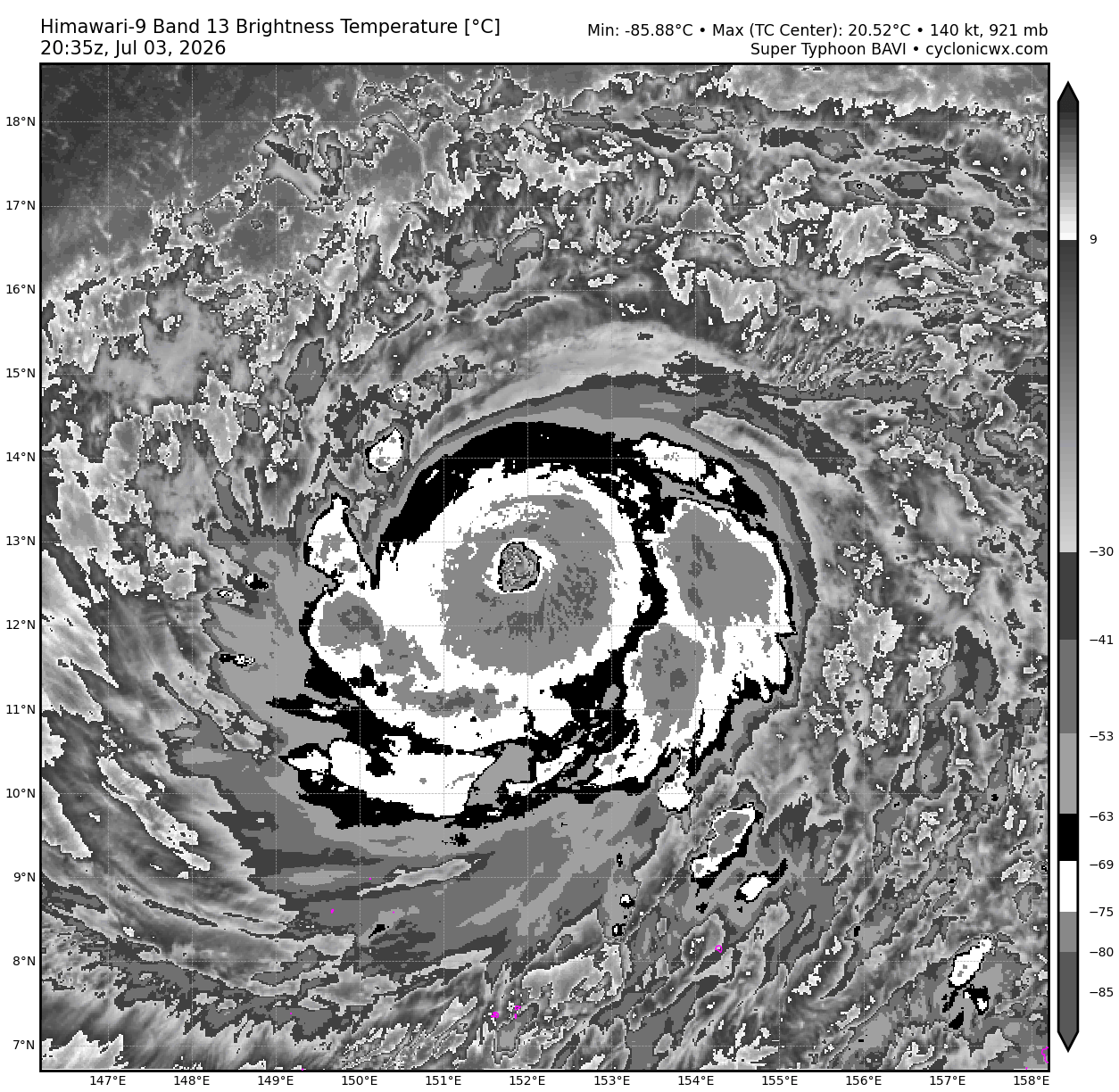 WESTERN PACIFIC:Super Typhoon 09W(BAVI) Extreme Rapid Intensification to CAT 5 US, bearing down on the MARIANAS/TS 10W(MAYSAK)/SOUTH PACIFIC:Invest 97P//03@2200 UTC