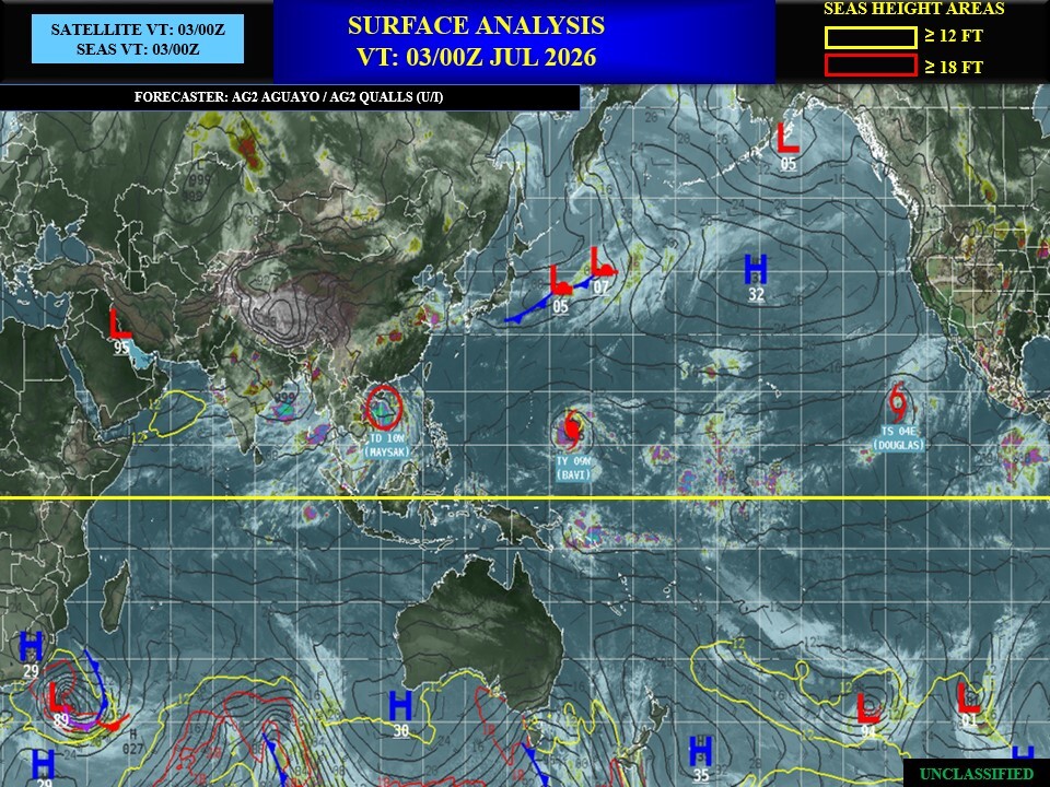 WESTERN PACIFIC:Super Typhoon 09W(BAVI) Extreme Rapid Intensification to CAT 5 US, bearing down on the MARIANAS/TS 10W(MAYSAK)/SOUTH PACIFIC:Invest 97P//03@2200 UTC