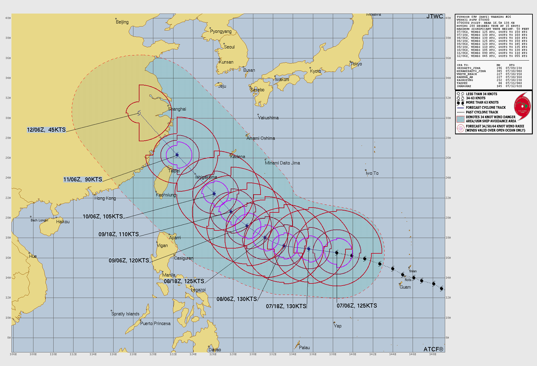 WESTERN PACIFIC: TY 09W(BAVI) CAT 4 US, ERC completed, new Peak Intensity possible next 24h/ Invest 97W//07@1030 UTC