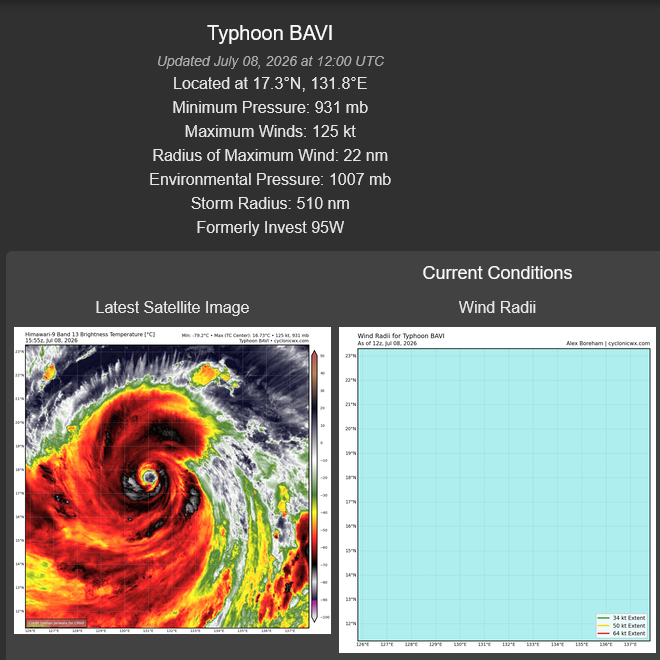 WESTERN PACIFIC: TY 09W(BAVI) peaked at STY Intensity again, now undergoing another ERC, gradually approaching the YAEYMA islands next 48h/Invest 97W//08@1700 UTC 