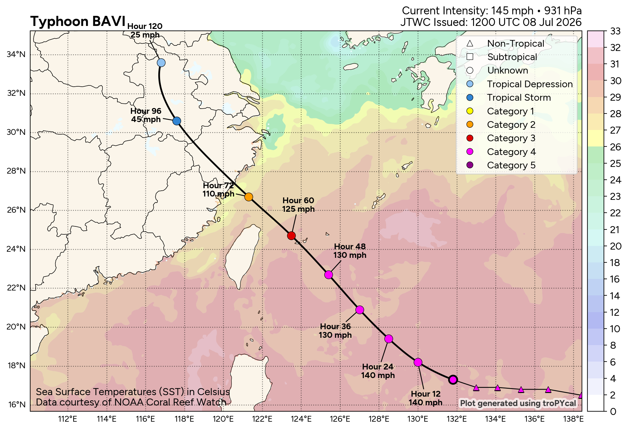 WESTERN PACIFIC: TY 09W(BAVI) peaked at STY Intensity again, now undergoing another ERC, gradually approaching the YAEYMA islands next 48h/Invest 97W//08@1700 UTC 