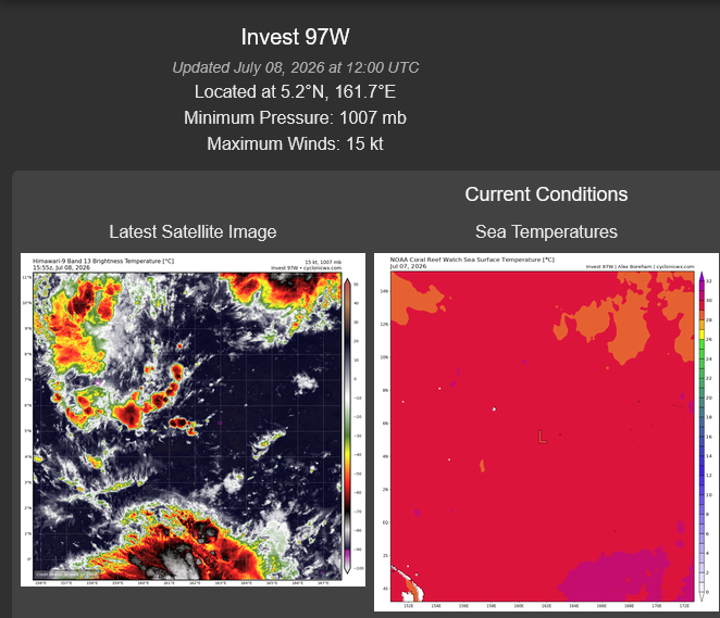 WESTERN PACIFIC: TY 09W(BAVI) peaked at STY Intensity again, now undergoing another ERC, gradually approaching the YAEYMA islands next 48h/Invest 97W//08@1700 UTC 