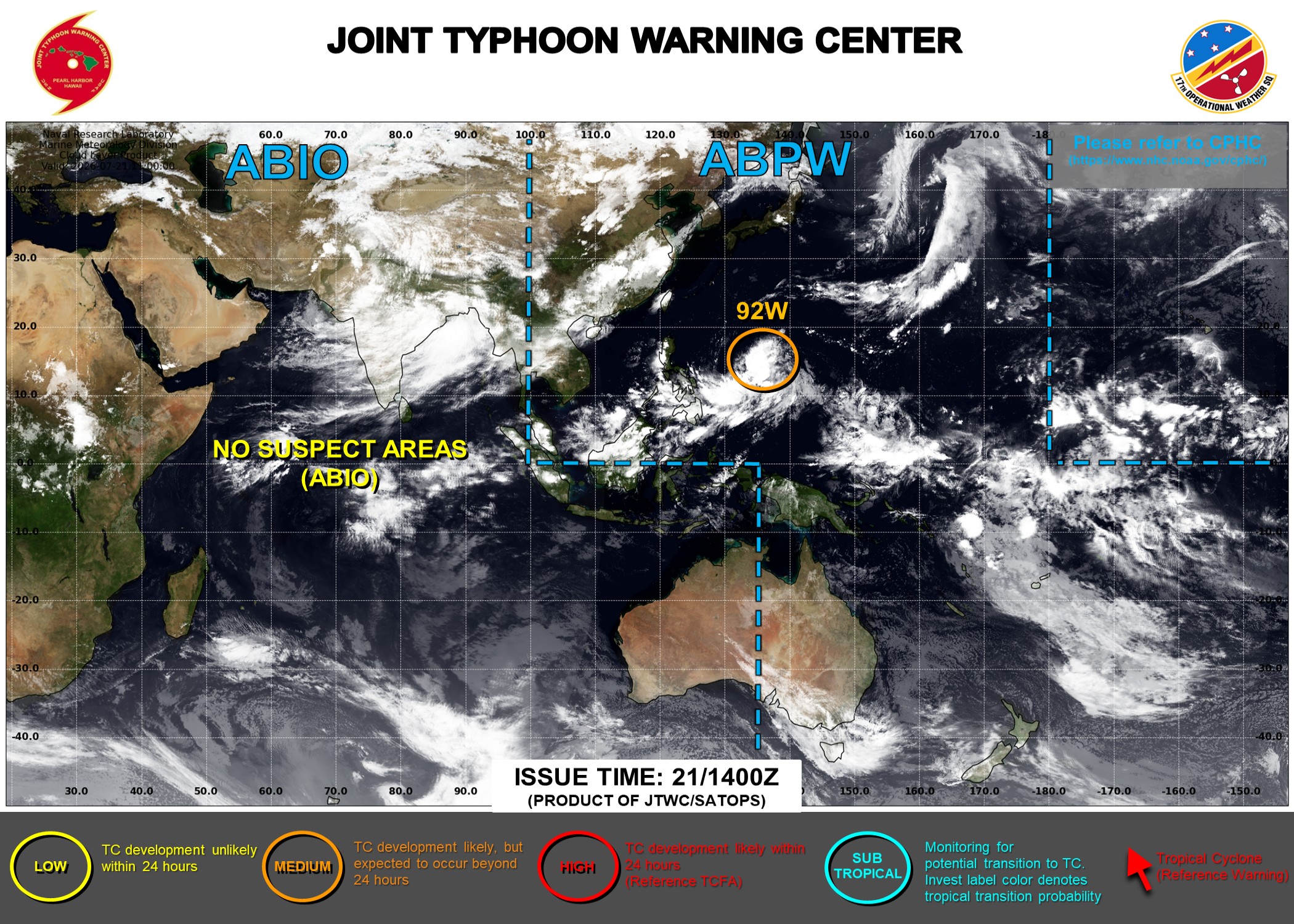JTWC IS ISSUING 3 HOURLY SATELLITE BULLETINS ON 92W