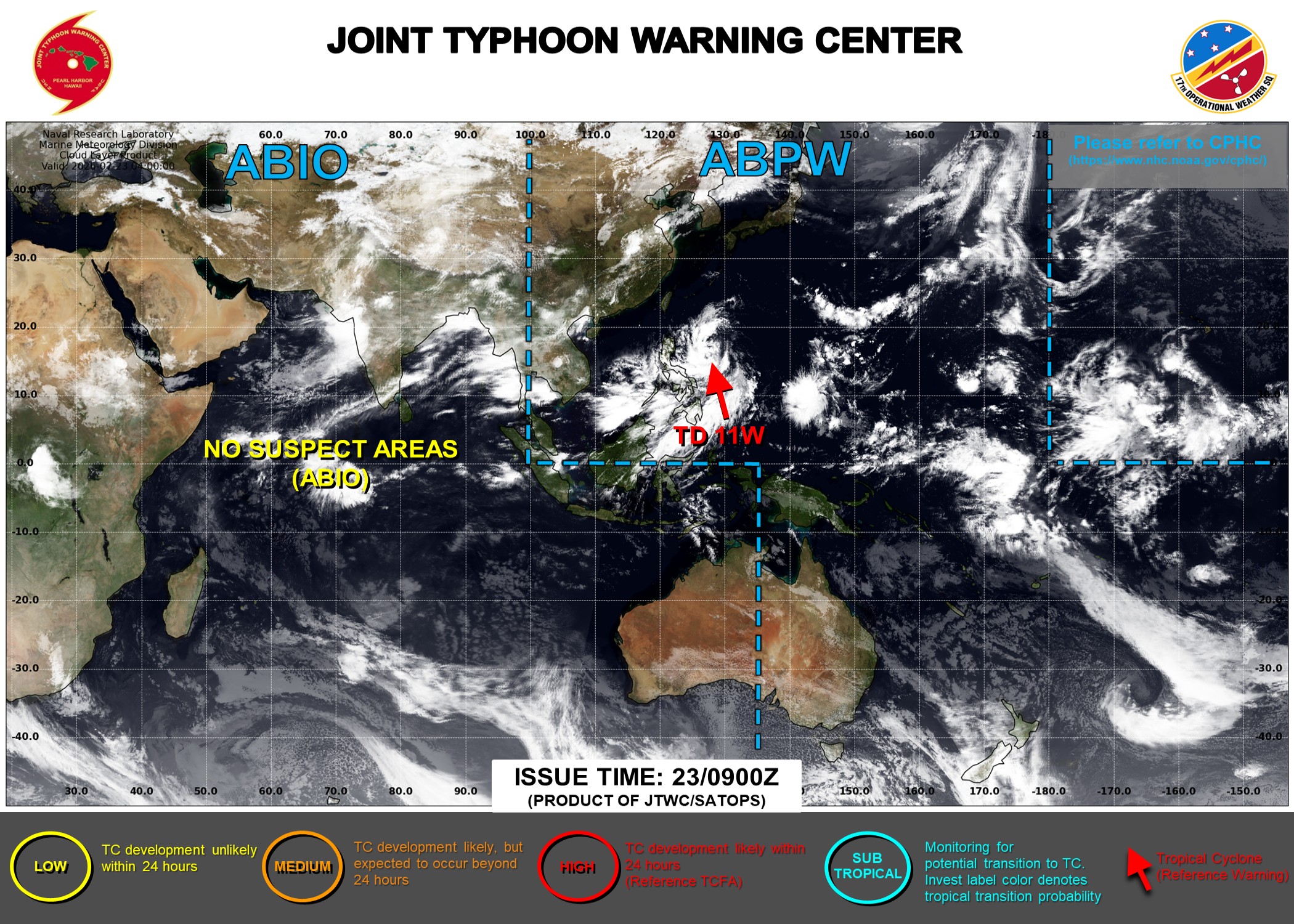 JTWC IS ISSUING 6 HOURLY WARNINGS AND 3 HOURLY SATELLITE BULLETINS ON 11W
