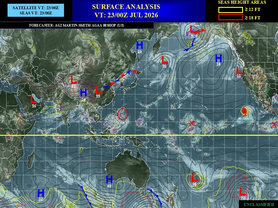 WESTERN PACIFIC: 11W set to gradually intensify next 2 days/EASTERN PACIFIC: 06E(FAUSTO) CAT 1 US/ATLANTIC: 02L(BERTHA)//23@1000 UTC 