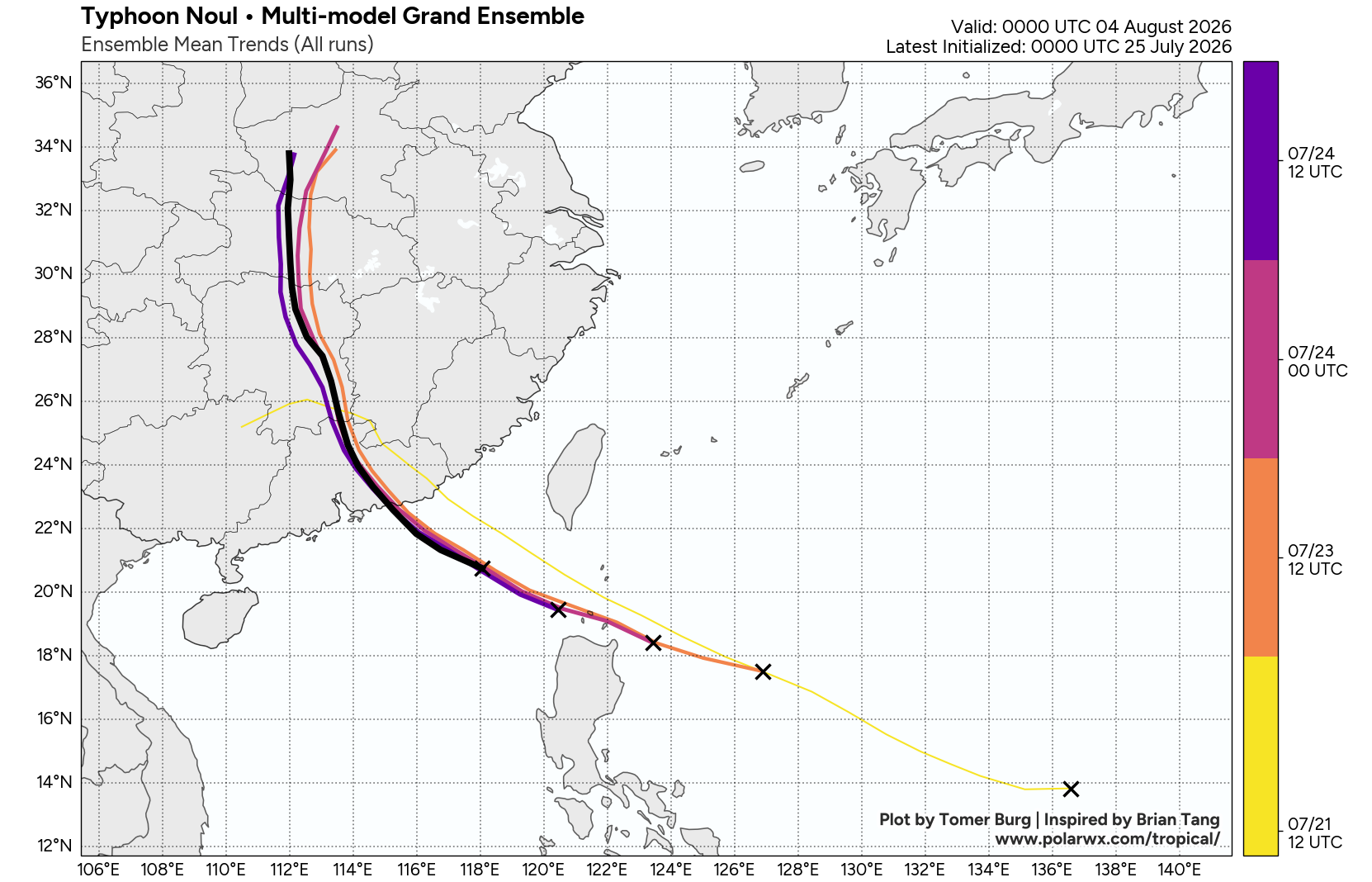 WESTERN PACIFIC: Typhoon 11W(NOUL) forecast to peak at CAT 2 US while making landfall East of HONG KONG within 12 hours/EASTERN PACIFIC: HU 06E(FAUSTO) peaks at CAT2 US/07E(GENEVIEVE) set to reach CAT 3 US by 48 hours//25@1100 UTC 