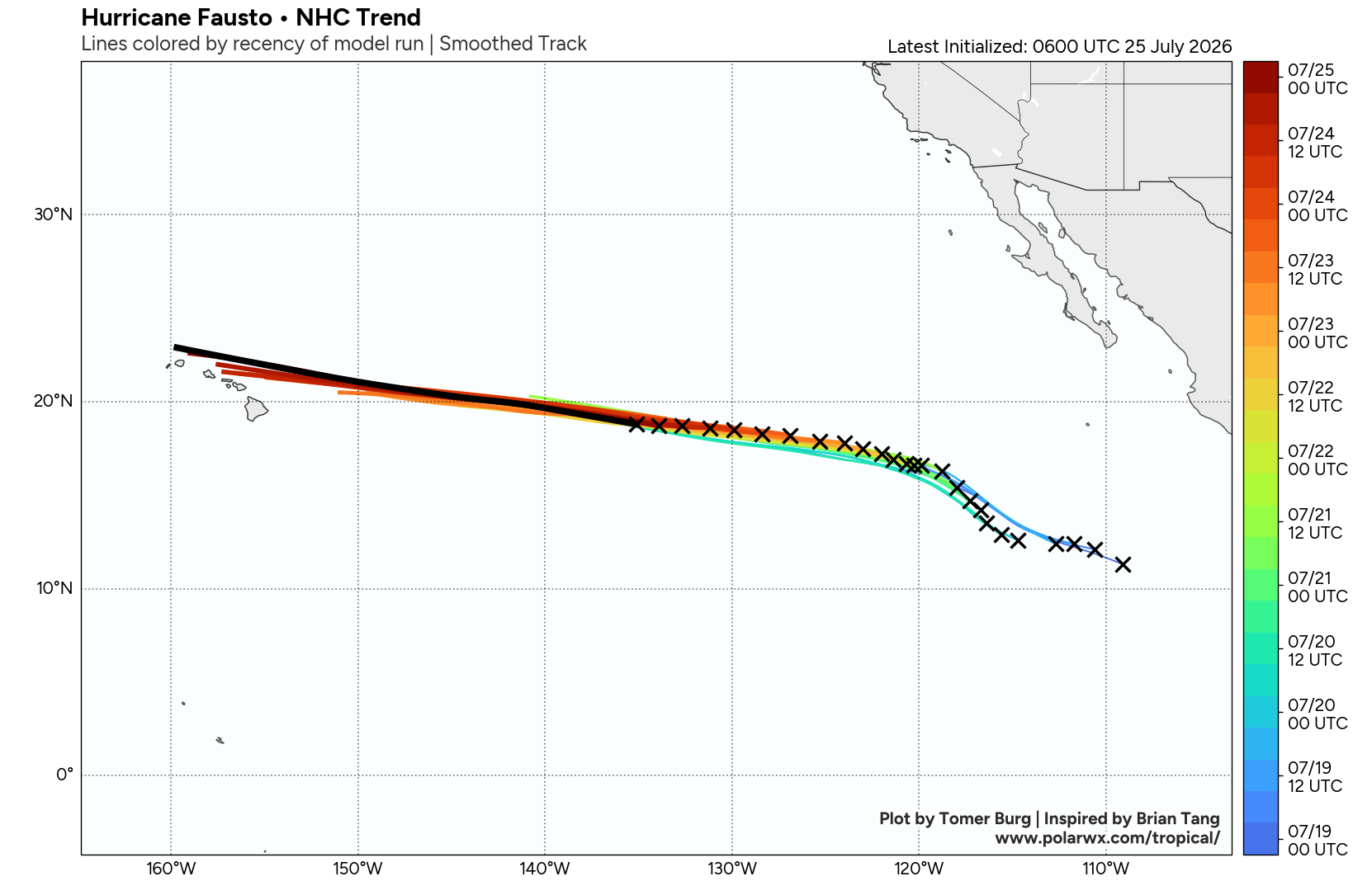 WESTERN PACIFIC: Typhoon 11W(NOUL) forecast to peak at CAT 2 US while making landfall East of HONG KONG within 12 hours/EASTERN PACIFIC: HU 06E(FAUSTO) peaks at CAT2 US/07E(GENEVIEVE) set to reach CAT 3 US by 48 hours//25@1100 UTC 