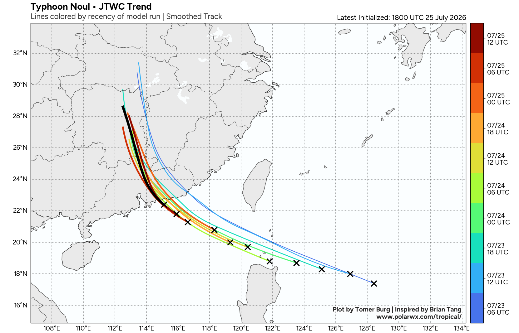 WESTERN PACIFIC: Typhoon 11W(NOUL) CAT 2 US making landfall East of HONG KONG/HU 06E(FAUSTO) CAT 2 /TS 07E(GENEVIEVE) forecast to peak at CAT 4 by 72 hours/Invest 93B//25@2130 UTC 