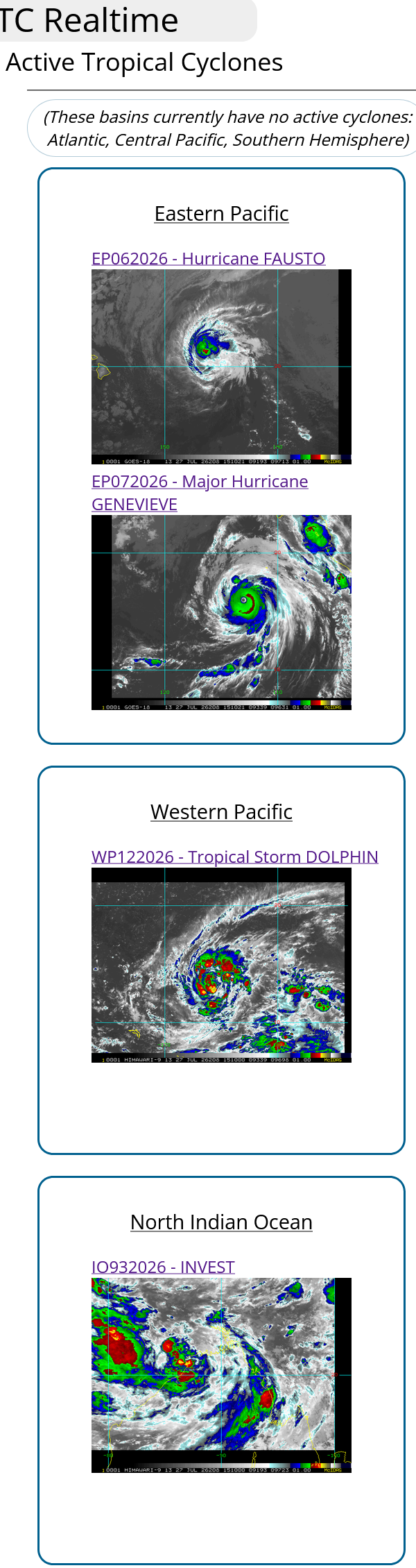 WESTERN PACIFIC: TS 12W(DOLPHIN) forecast to reach Typhoon Intensity within 24 hours and be a Super Typhoon by 60 hours/EASTERN PACIFIC: Hurricane 07E(GENEVIEVE) Extreme Rapid Intensification from CAT 1 US to CAT 5 in 24 hours/27@1630 UTC