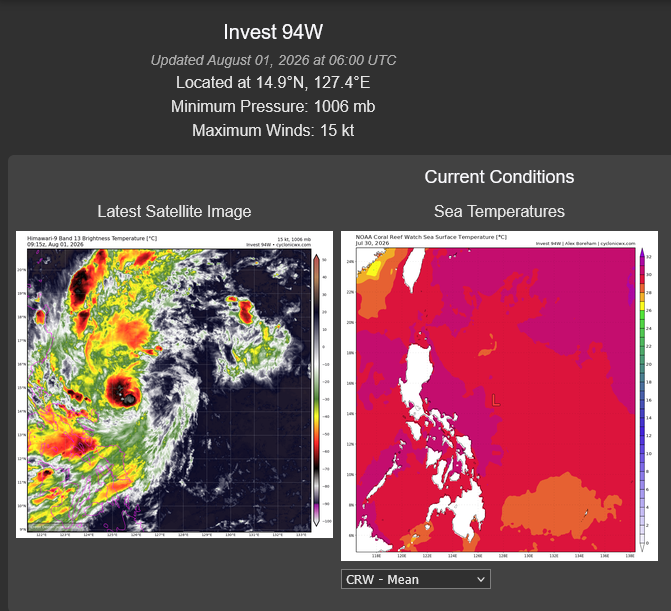 WESTERN PACIFIC: TY 12W(DOLPHIN) 3rd ERC near completion,still powerful CAT 4 US/EASTERN PACIFIC: 07E(GENEVIEVE) nicely depicted by SAR//01@1000 UTC