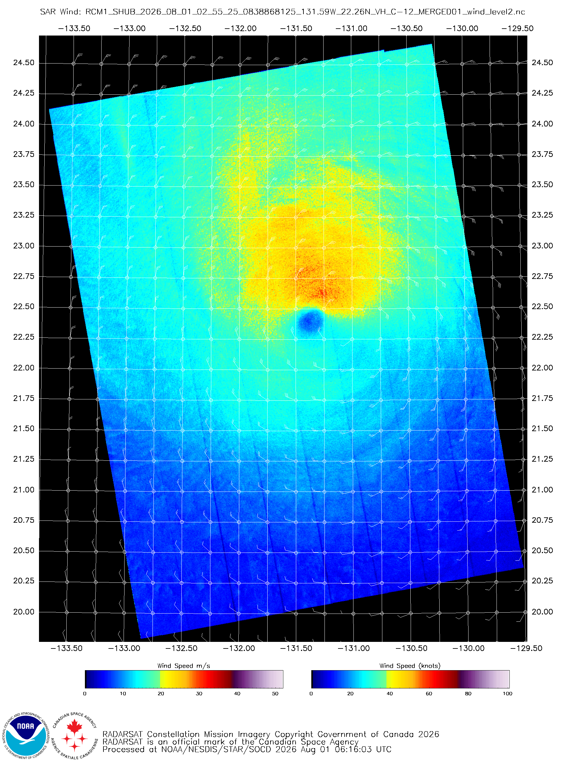 WESTERN PACIFIC: TY 12W(DOLPHIN) 3rd ERC near completion,still powerful CAT 4 US/EASTERN PACIFIC: 07E(GENEVIEVE) nicely depicted by SAR//01@1000 UTC
