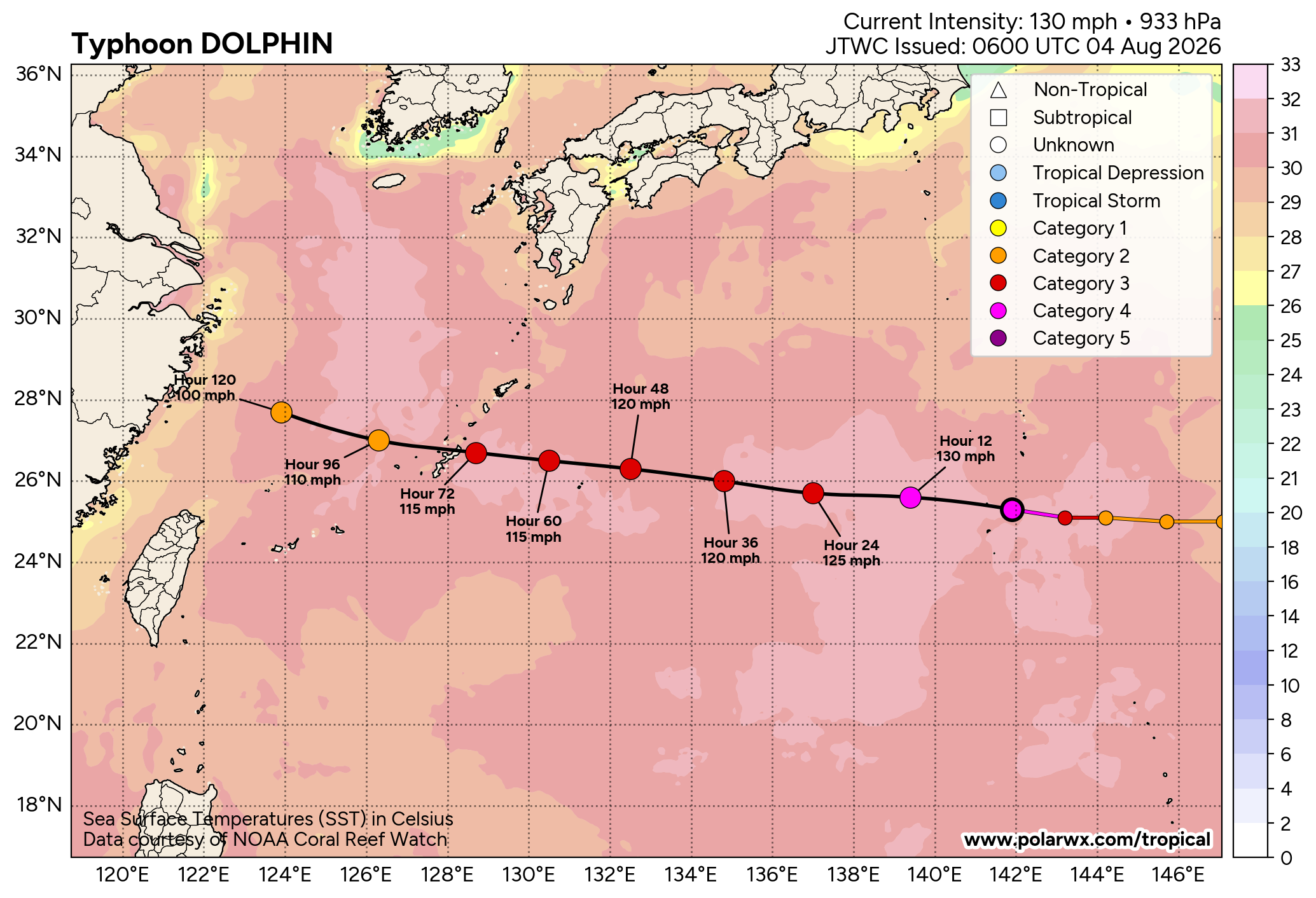 WESTERN PACIFIC: TY 12W(DOLPHIN) temporarily back to CAT 4 US with the unexpected inner core re-consolidation/Invest 94W//04@1000 UTC