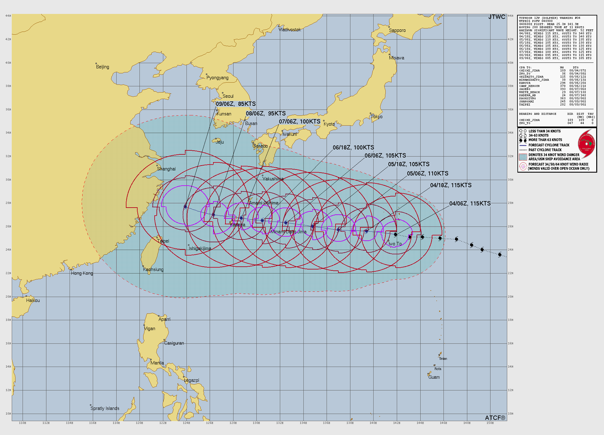 WESTERN PACIFIC: TY 12W(DOLPHIN) temporarily back to CAT 4 US with the unexpected inner core re-consolidation/Invest 94W//04@1000 UTC