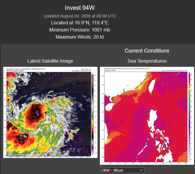 WESTERN PACIFIC: TY 12W(DOLPHIN) temporarily back to CAT 4 US with the unexpected inner core re-consolidation/Invest 94W//04@1000 UTC