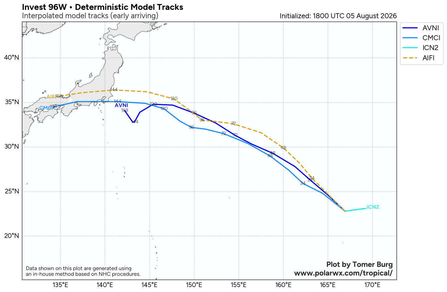 WESTERN PACIFIC: TY 12W(DOLPHIN) down from CAT4 US to CAT 1 in 36h, gradually approaching OKINAWA/TS 13W(KUJIRA)/Invest 96W//05@2200 UTC
