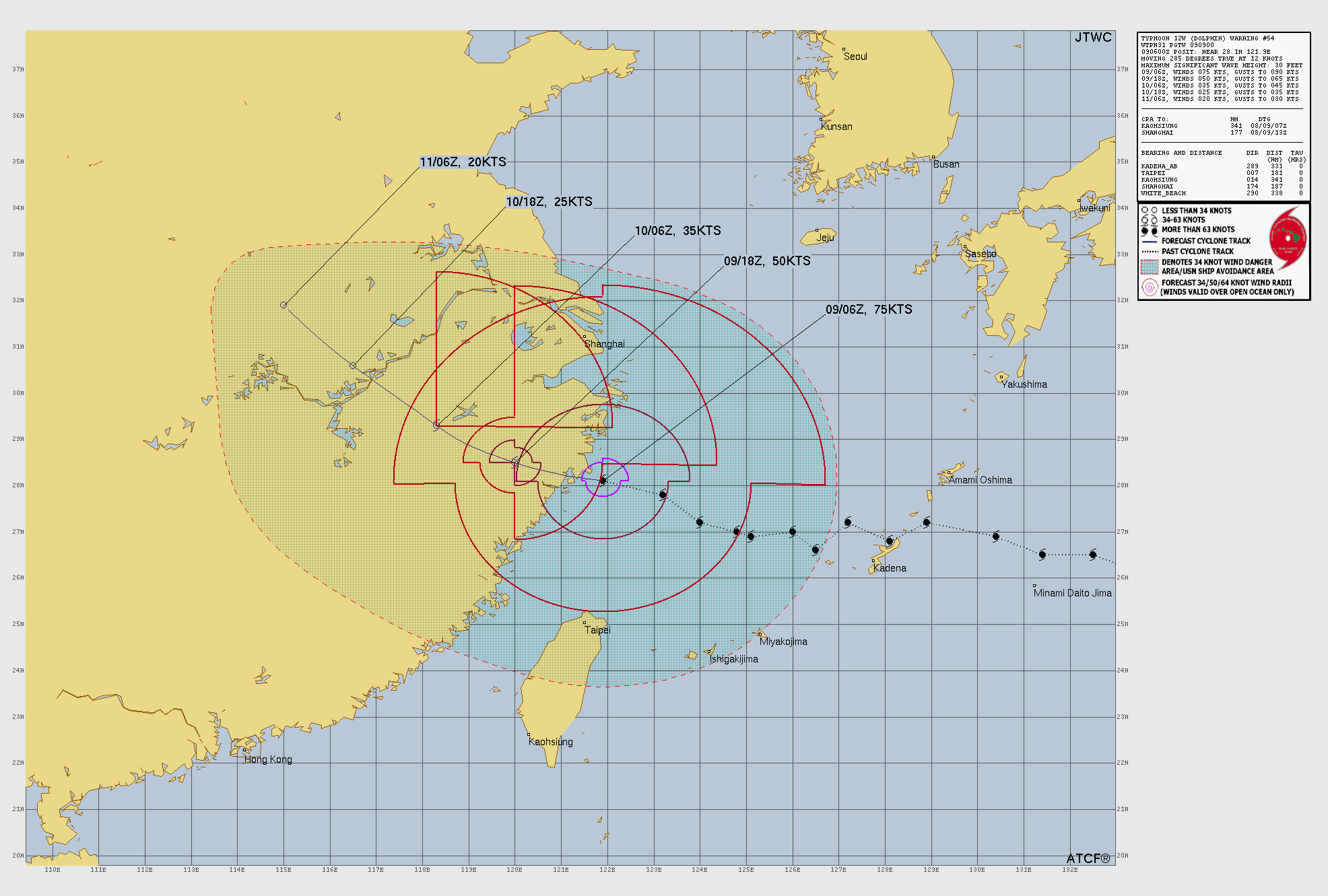 WESTERN PACIFIC: TY 12W(DOLPHIN) CAT 1 US landfall south of TAIZHOU/CHINA/TS 14W(CHAN-HOM)/TS 13W(PEILOU)/TCFA for Invest 98W//09@1030 UTC